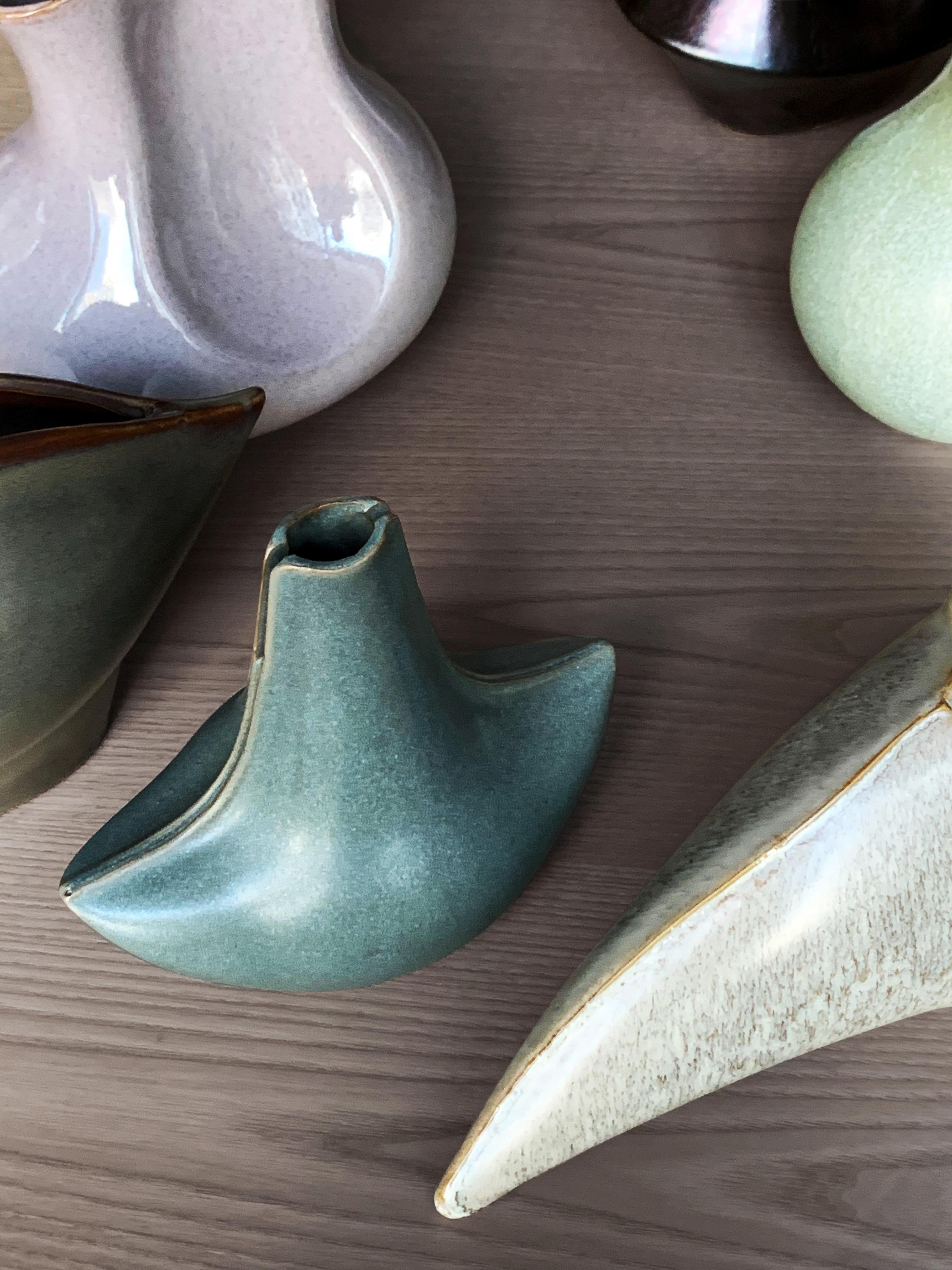 XXIe siècle et contemporain Vase en céramique The Grain Mid Century Rhythm Andr Fu Living Décoratif Nouveau en vente