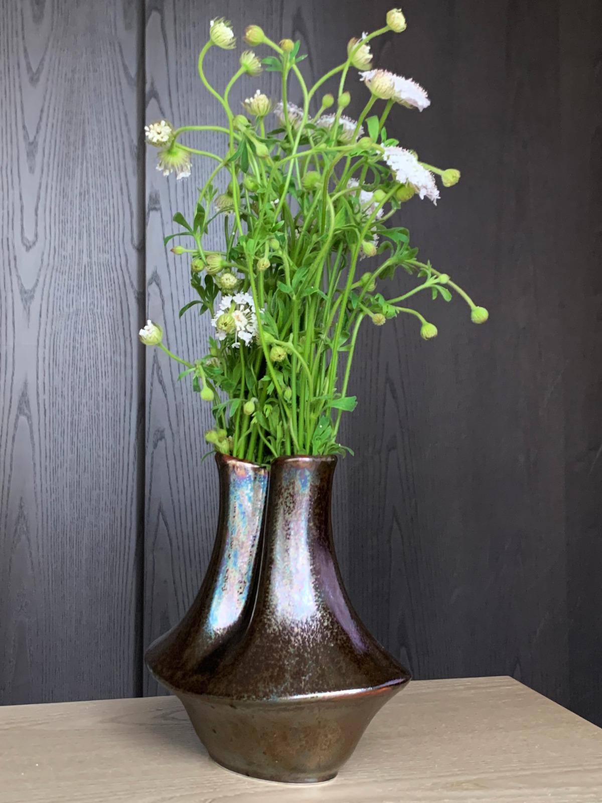 Ceramic Vase The Grain Mid Century Rhythm André Fu Living Decorative New For Sale 3