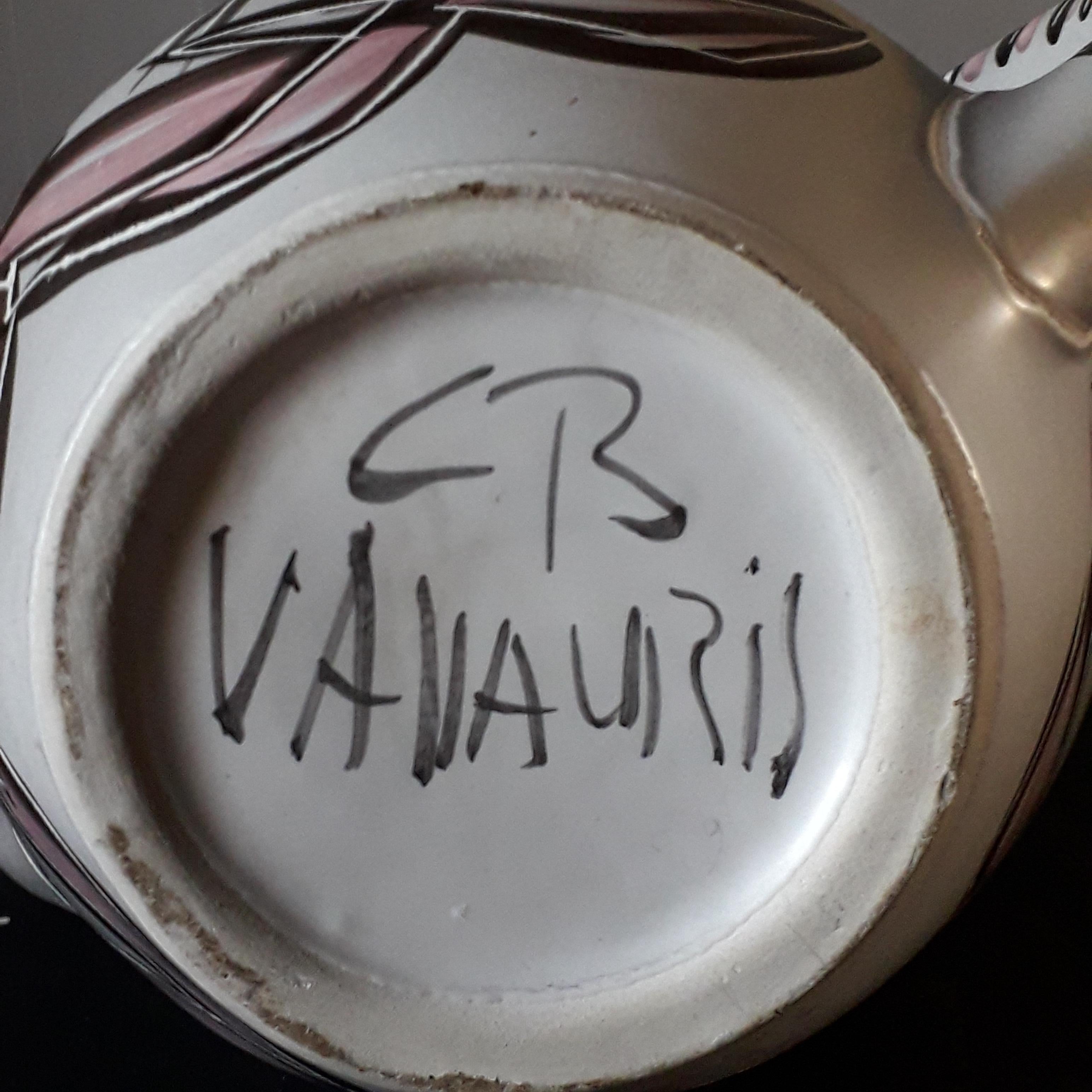 Keramikvase Vallauris, Frankreich, 21. Jahrhundert im Zustand „Hervorragend“ im Angebot in Longueil, FR