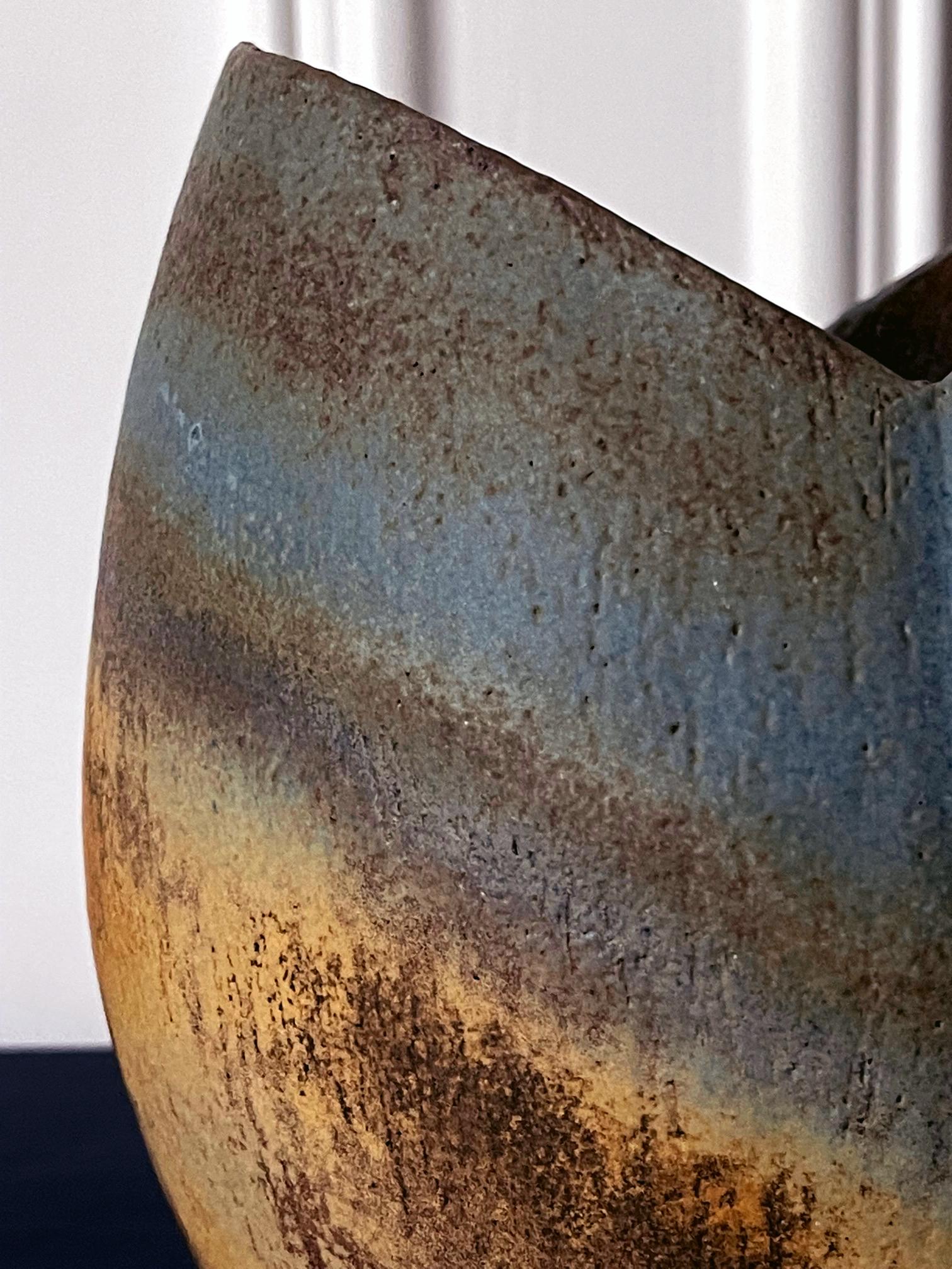 Ceramic Vase Vessel by British Studio Potter John Ward For Sale 4