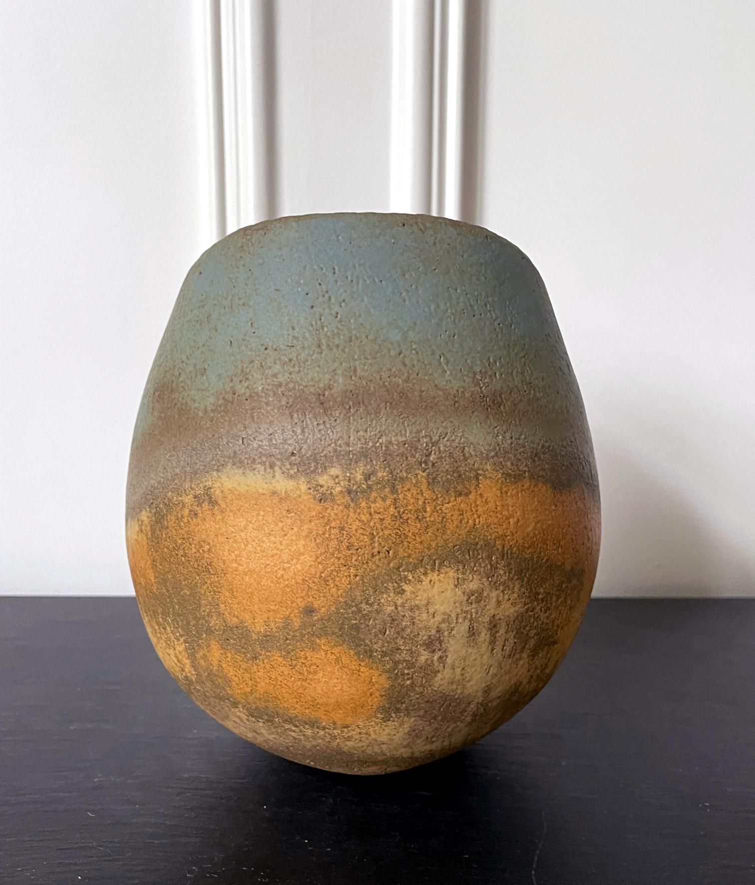 English Ceramic Vase Vessel by British Studio Potter John Ward For Sale
