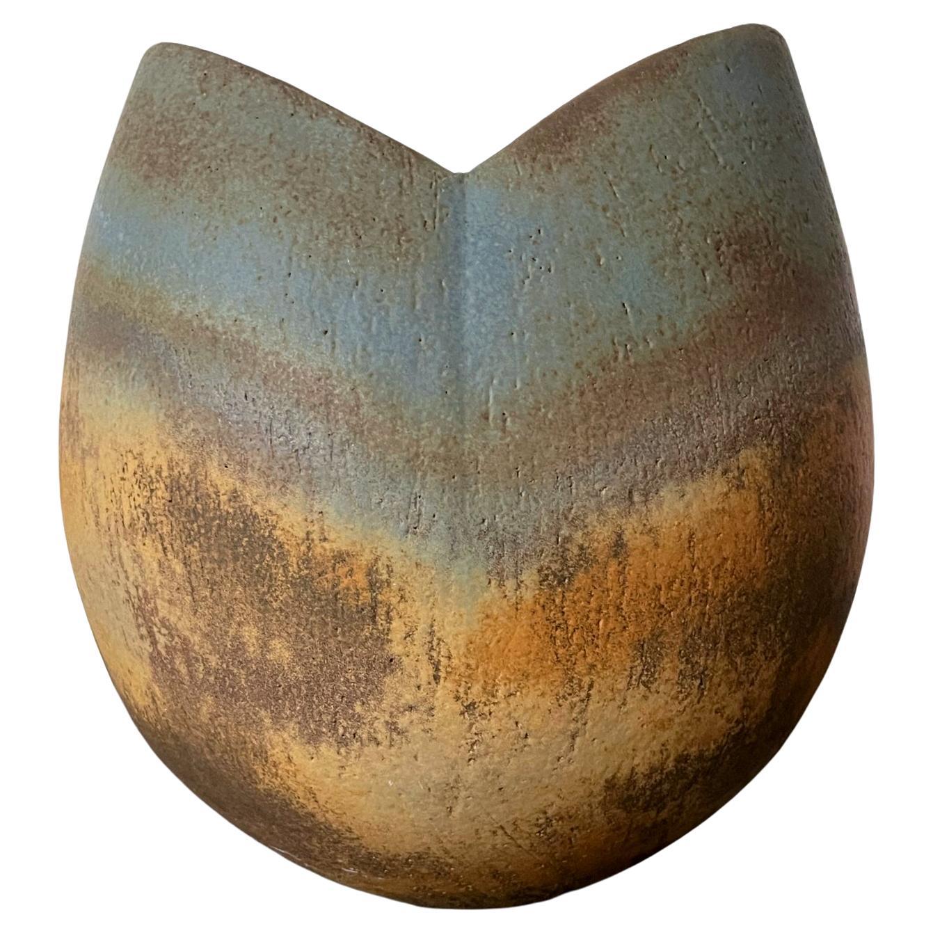 Ceramic Vase Vessel by British Studio Potter John Ward For Sale