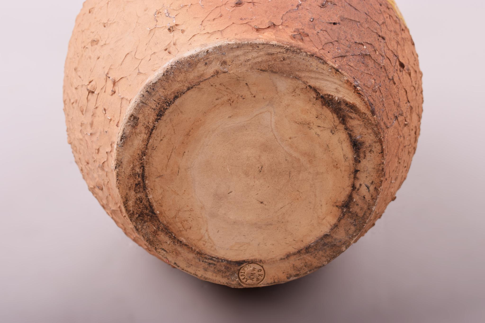 Mid-Century moderno Vaso in ceramica con base Made in Czechia, condizioni originali, metà del secolo scorso in vendita