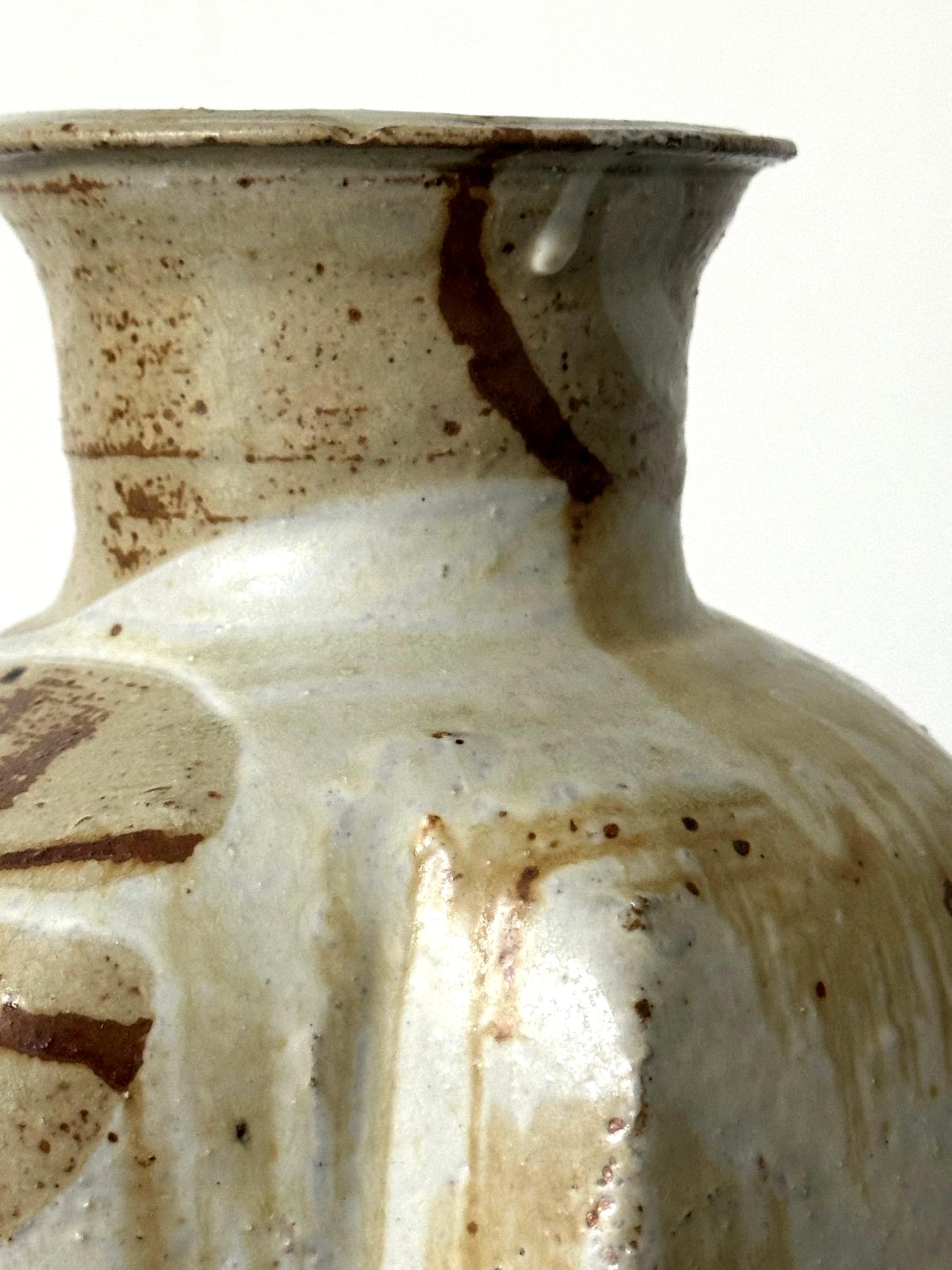 Ceramic Vase with Bespoken Glaze by Makoto Yabe For Sale 6