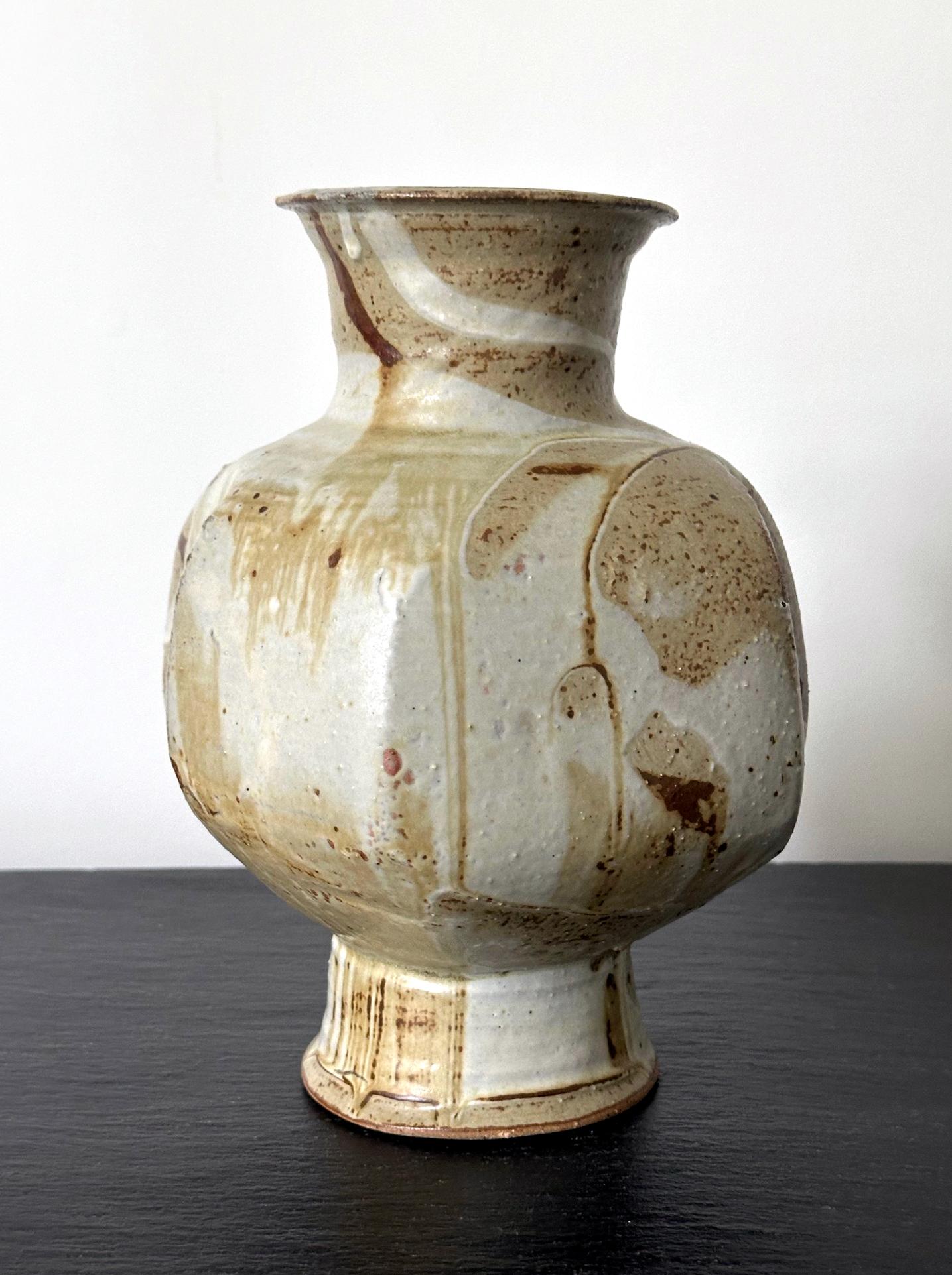 Glazed Ceramic Vase with Bespoken Glaze by Makoto Yabe For Sale