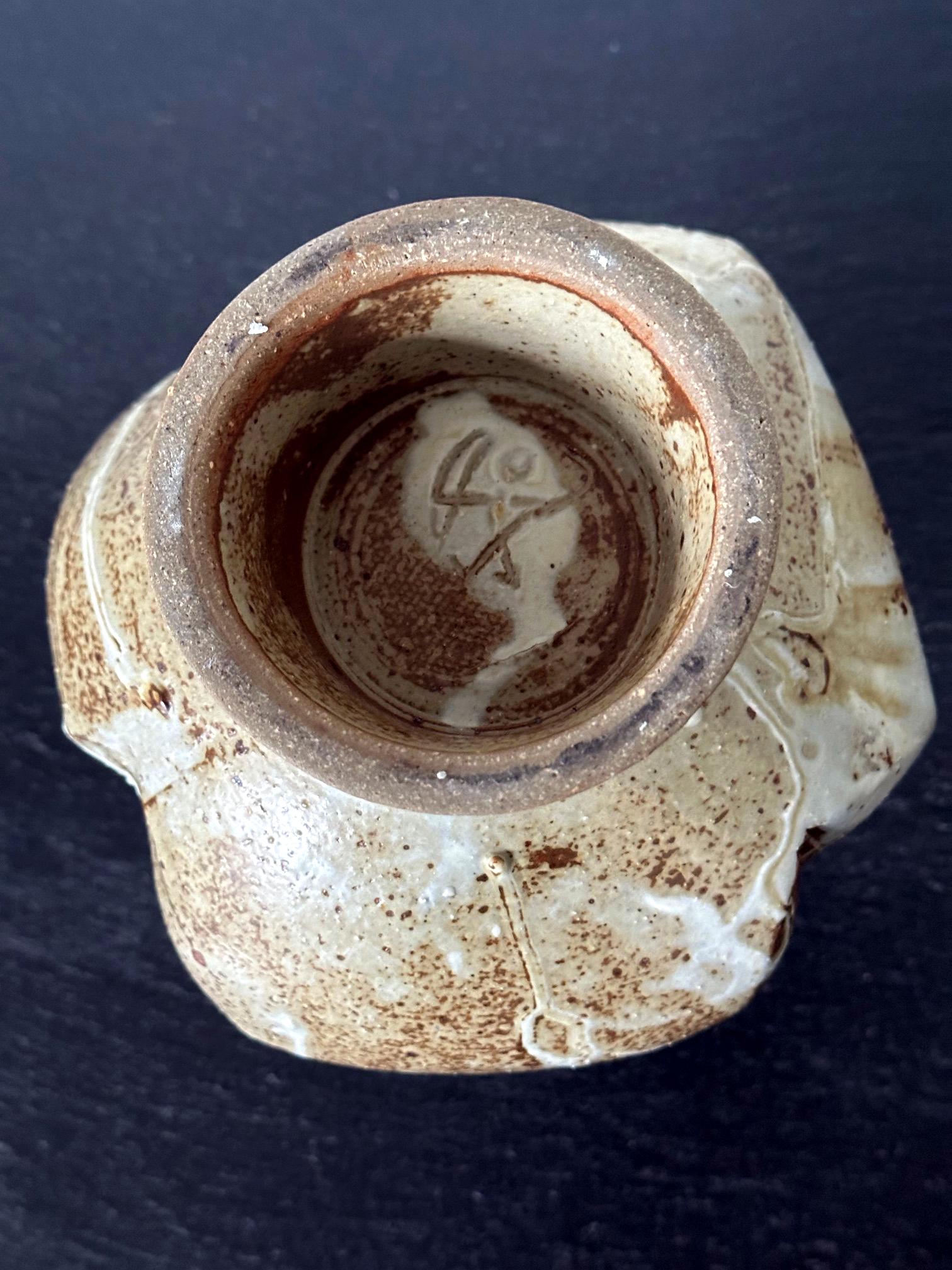 Ceramic Vase with Bespoken Glaze by Makoto Yabe In Good Condition For Sale In Atlanta, GA