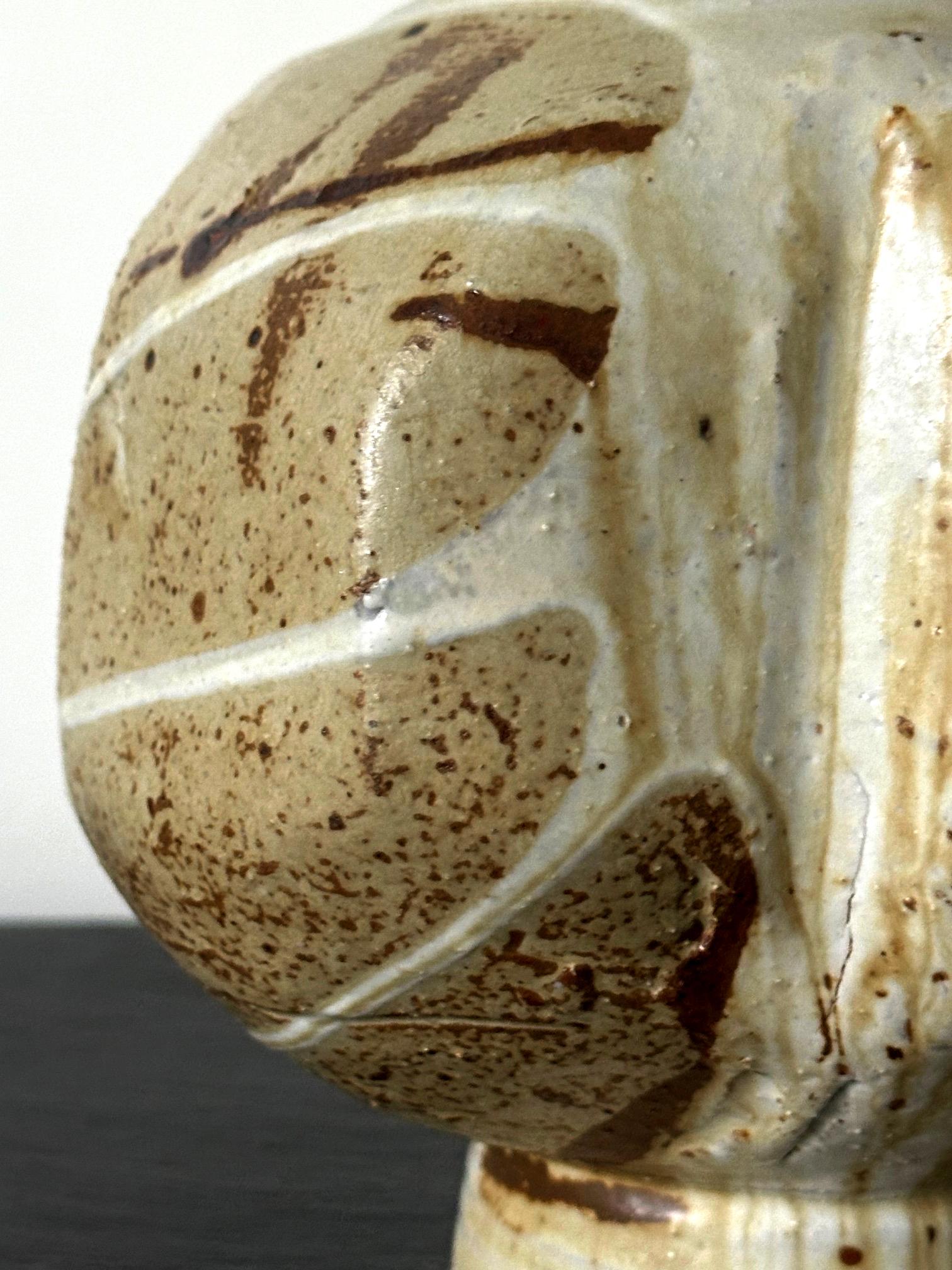 Ceramic Vase with Bespoken Glaze by Makoto Yabe For Sale 2