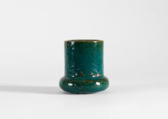 Keramikvase mit blauem Muster, Marianne Westman für Rorstrand, Schweden, 1960er Jahre
