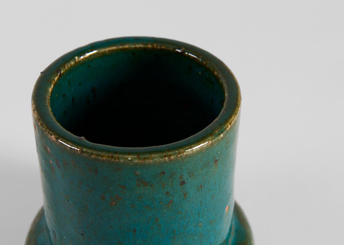 Mid-Century Modern Vase en céramique bleu avec motif bleu, Marianne Westman pour Rorstrand, Suède, années 1960 en vente