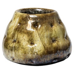 Vase en céramique à décor de glaçure de Gisele Buthod-garon, vers 1990