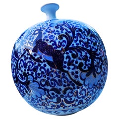 Keramikvase mit Goldverzierung von Umberto Santandrea Faenza