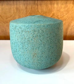 Ceramic Vase with Green Glaze by John Ward