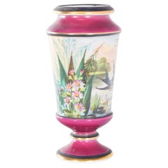 Vase en céramique avec scène de paysage