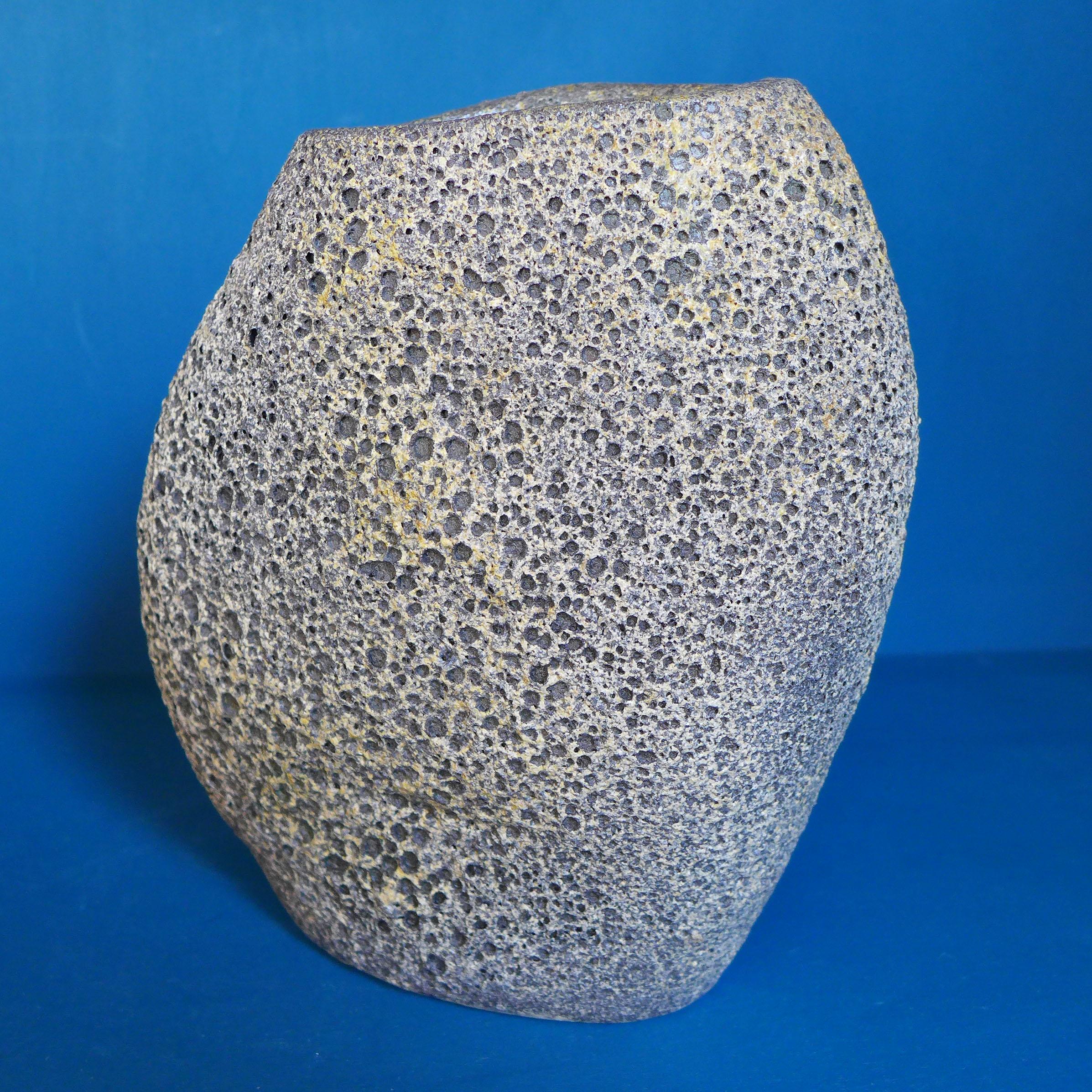 Hand-Crafted Ceramic Vase with Lava Glaze