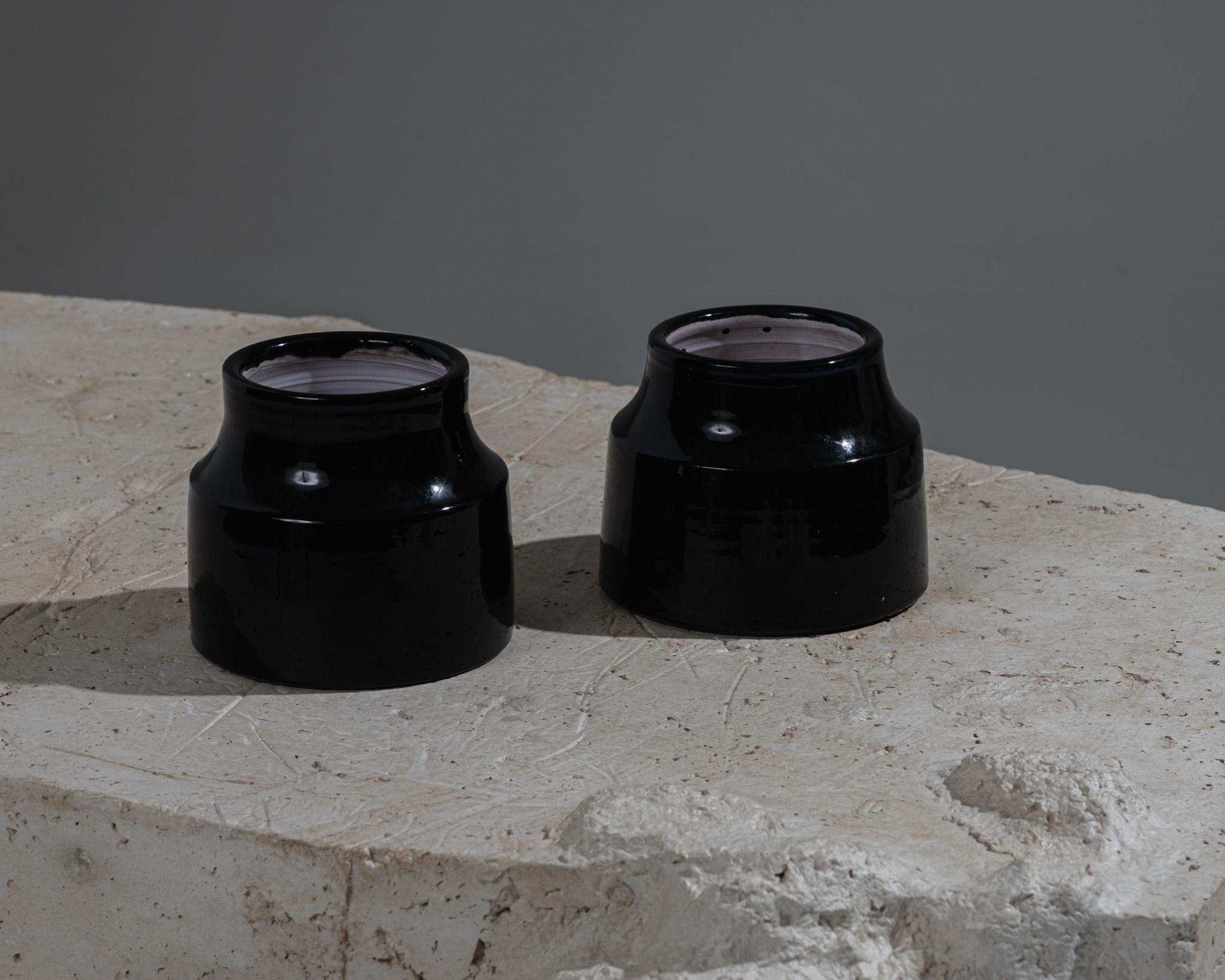 Vase en céramique à col étroit, Mado Jolain, années 1950 en vente 2