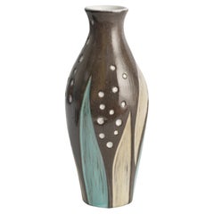 Vintage Ceramic Vase with Seaweed Motif by Mari Simmulson for Upsala Ekeby, Sweden 1950s
