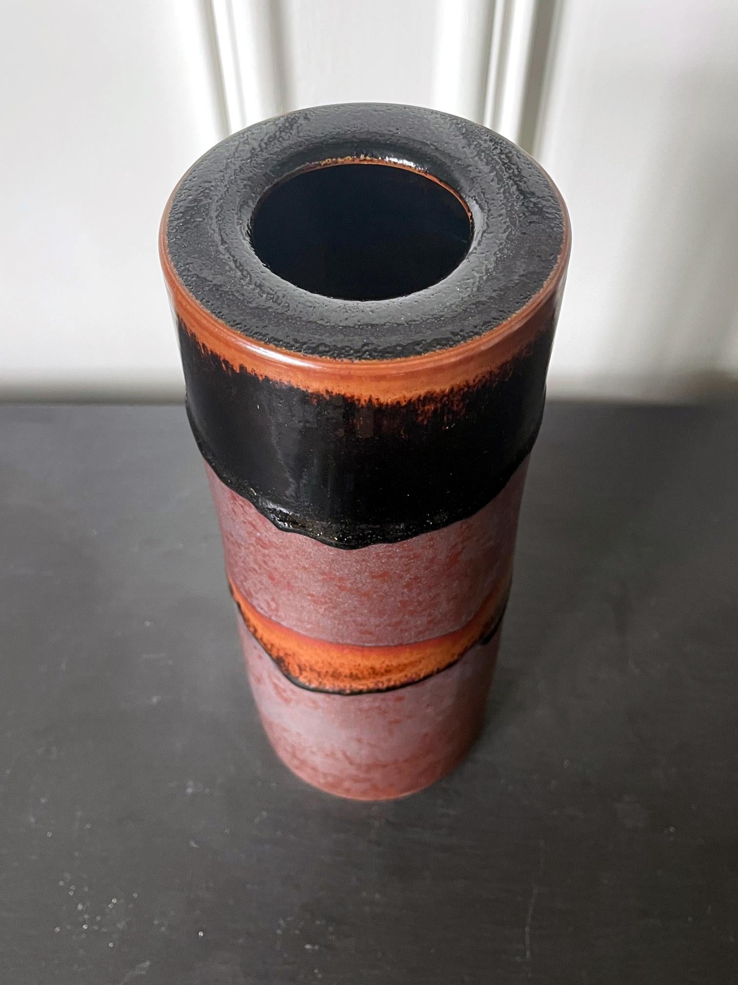 Early Ceramic Vase with Unique Glaze by Brother Thomas Bezanson For Sale 8