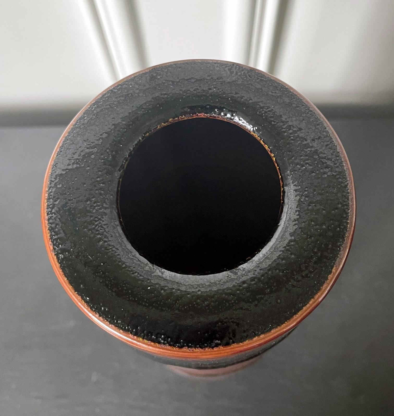 Early Ceramic Vase with Unique Glaze by Brother Thomas Bezanson For Sale 11