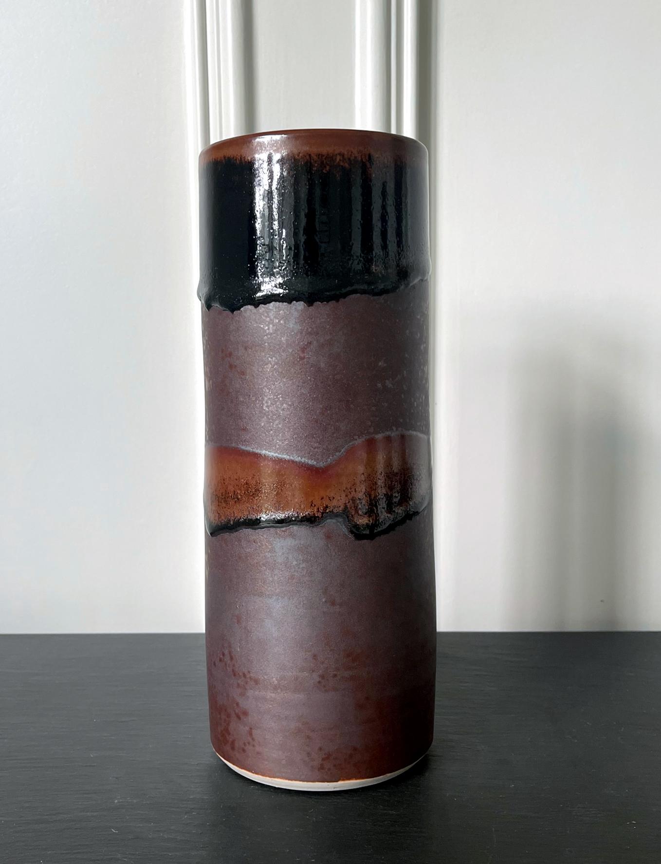 Frühe Keramikvase mit einzigartiger Glasur von Bruder Thomas Bezanson (amerikanisch) im Angebot