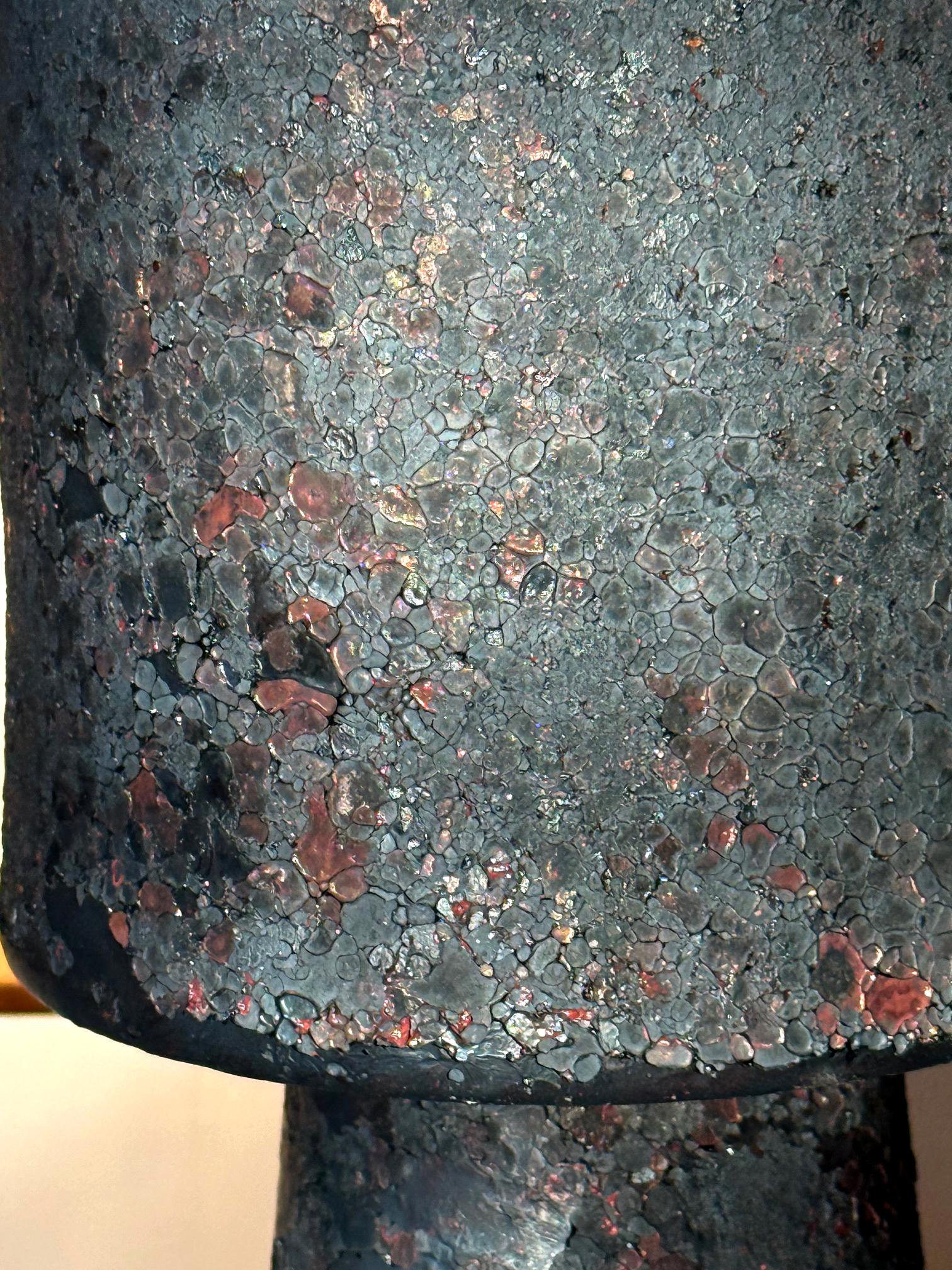 Vaso in ceramica con smalto unico di Otto Natzler in vendita 3