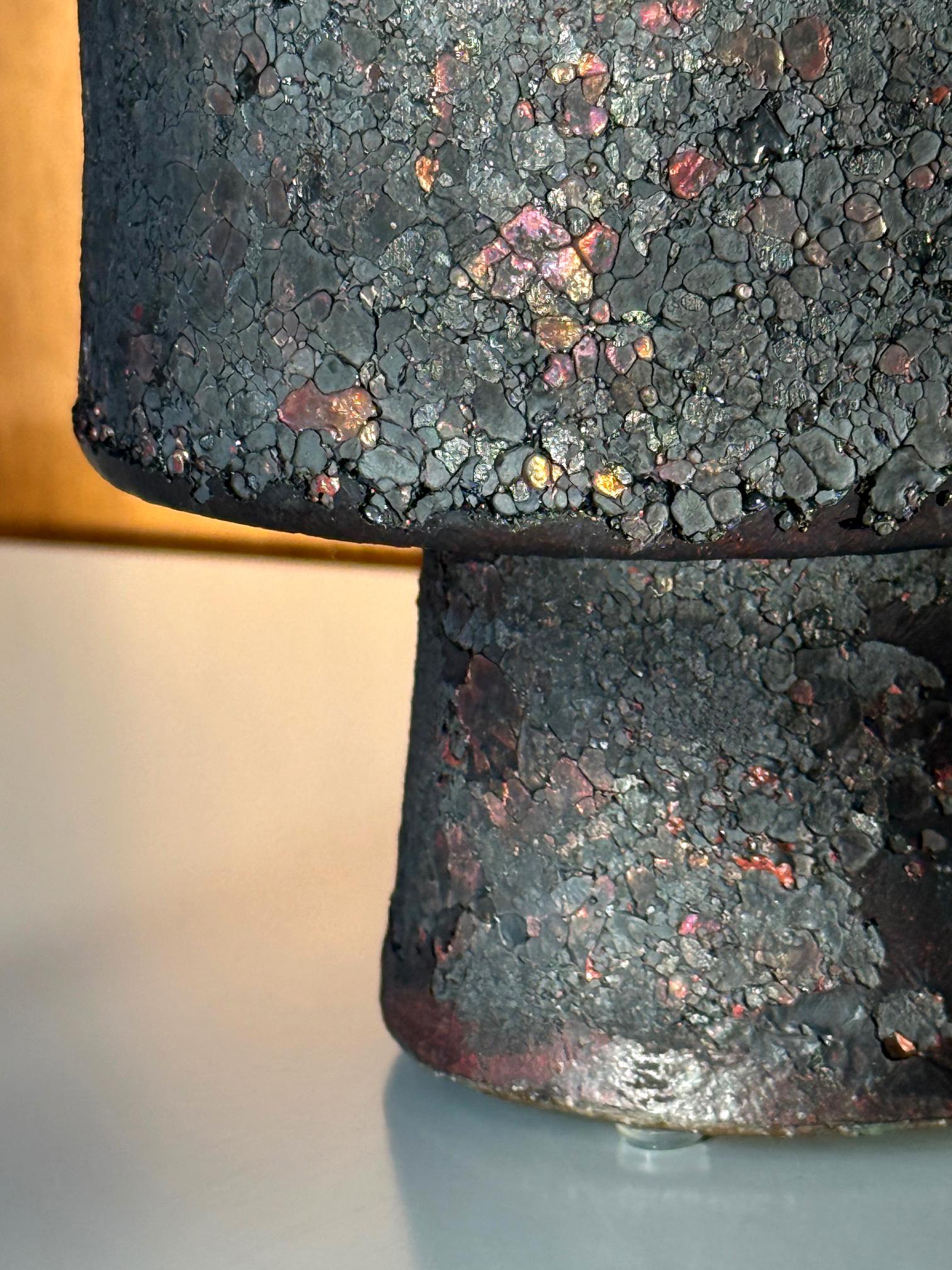 Vaso in ceramica con smalto unico di Otto Natzler in vendita 4