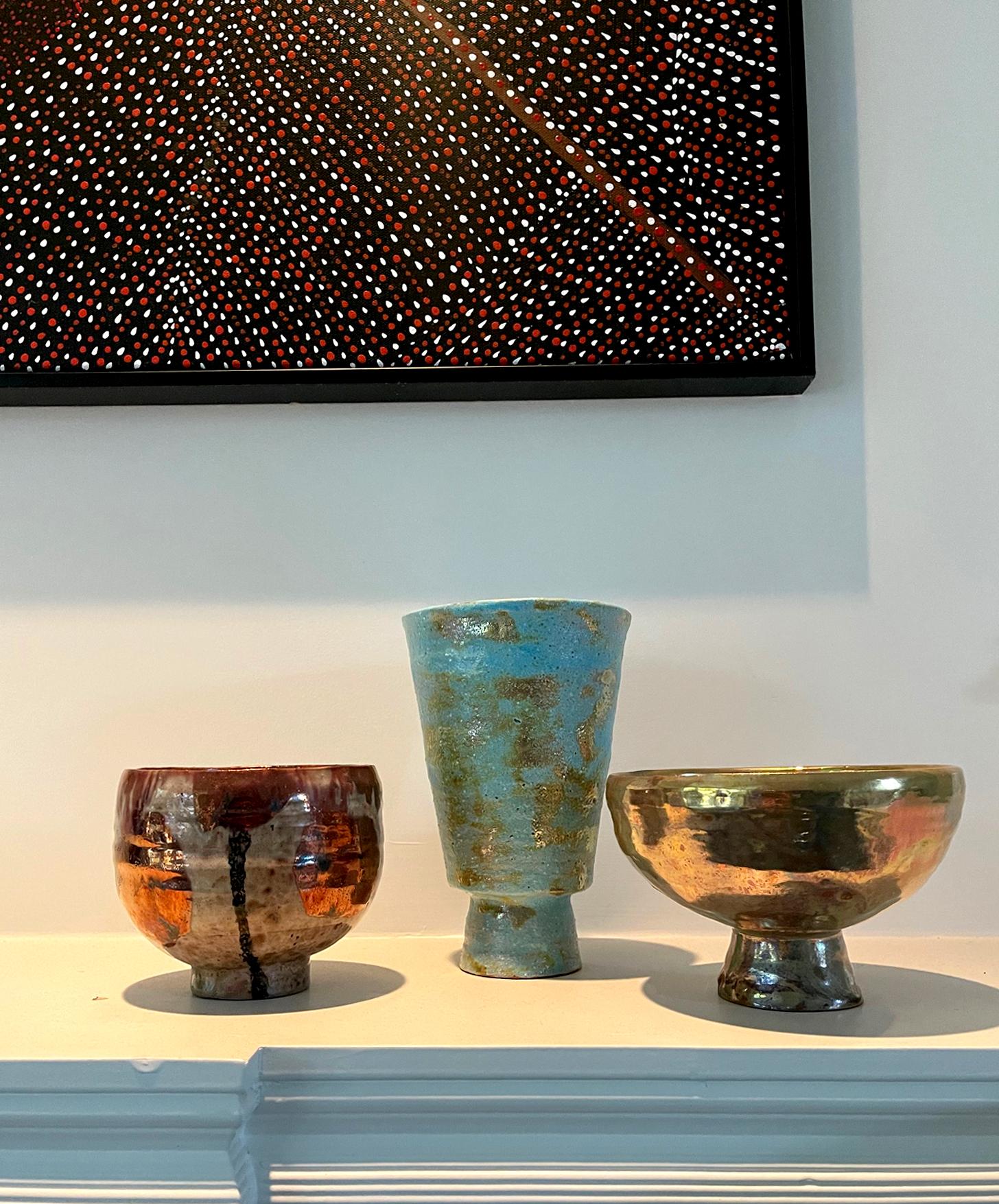Ceramic Vase with Volcanic and Metallic Glaze by Beatrice Wood 6