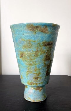 Ceramic Vase with Volcanic and Metallic Glaze by Beatrice Wood