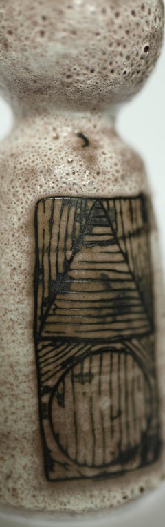 Vase en céramique à décor de glaçure blanche par Julien Capron