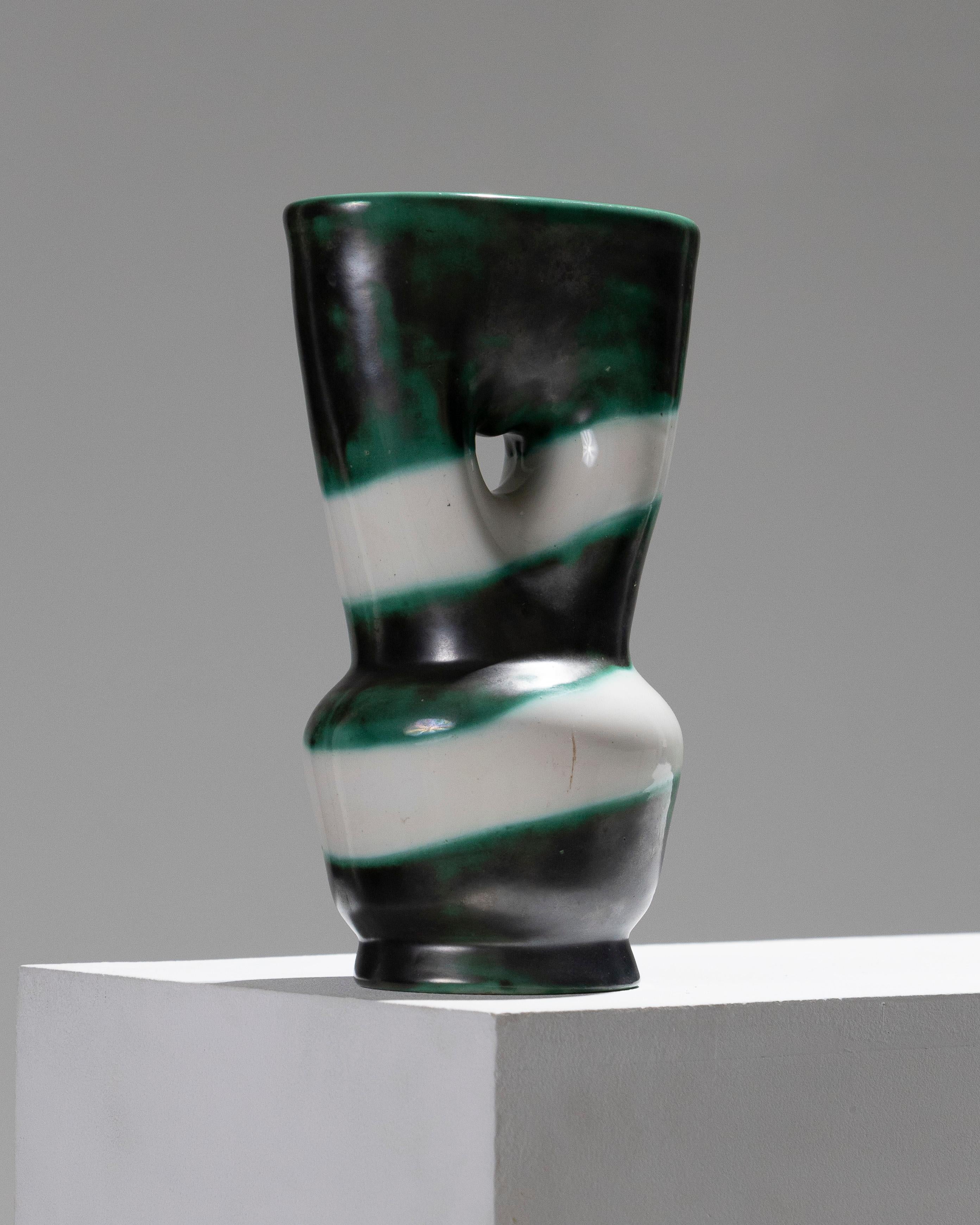 Mid-Century moderno Vaso in ceramica a collo largo, Henri Milet, anni '60 in vendita