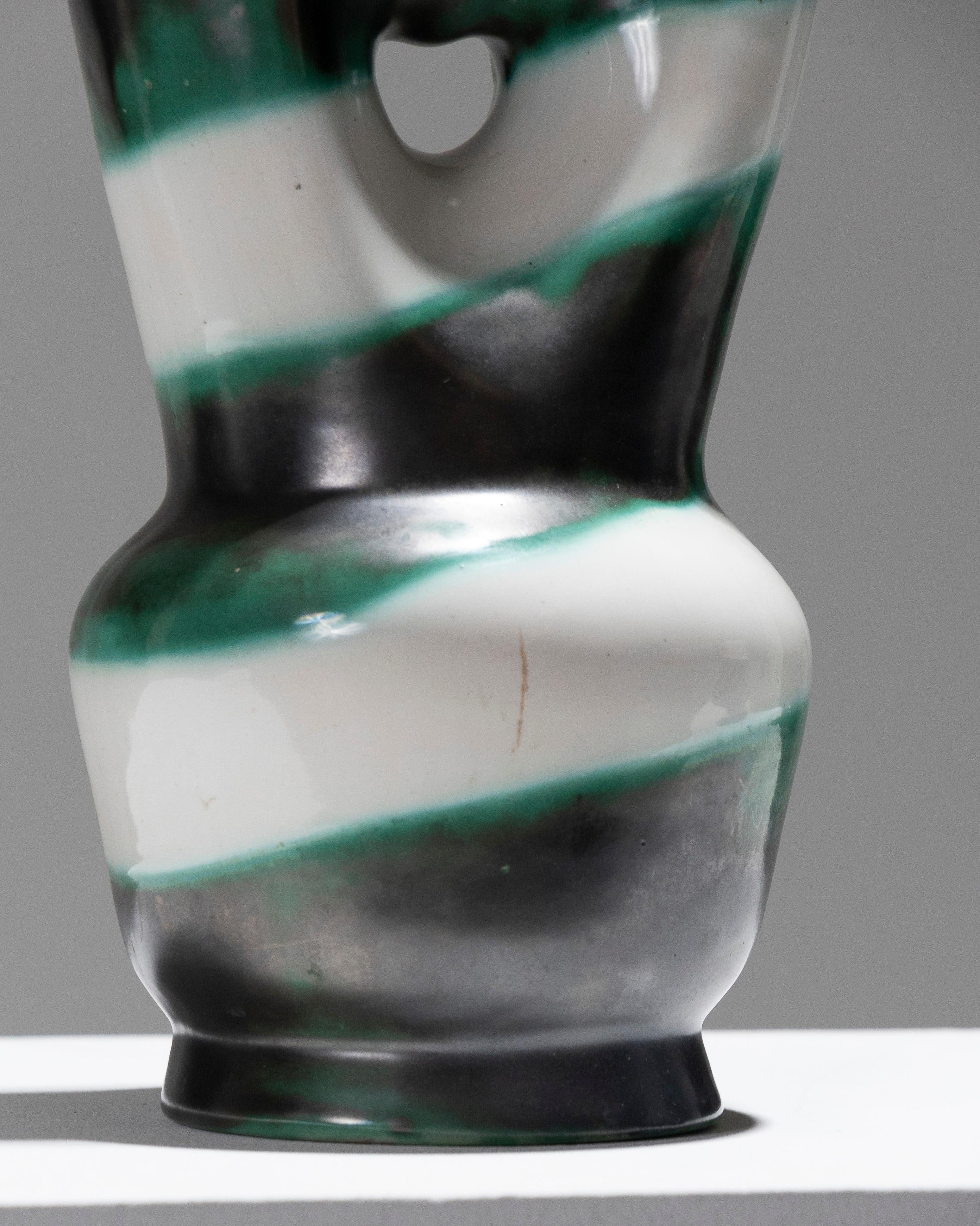 XX secolo Vaso in ceramica a collo largo, Henri Milet, anni '60 in vendita