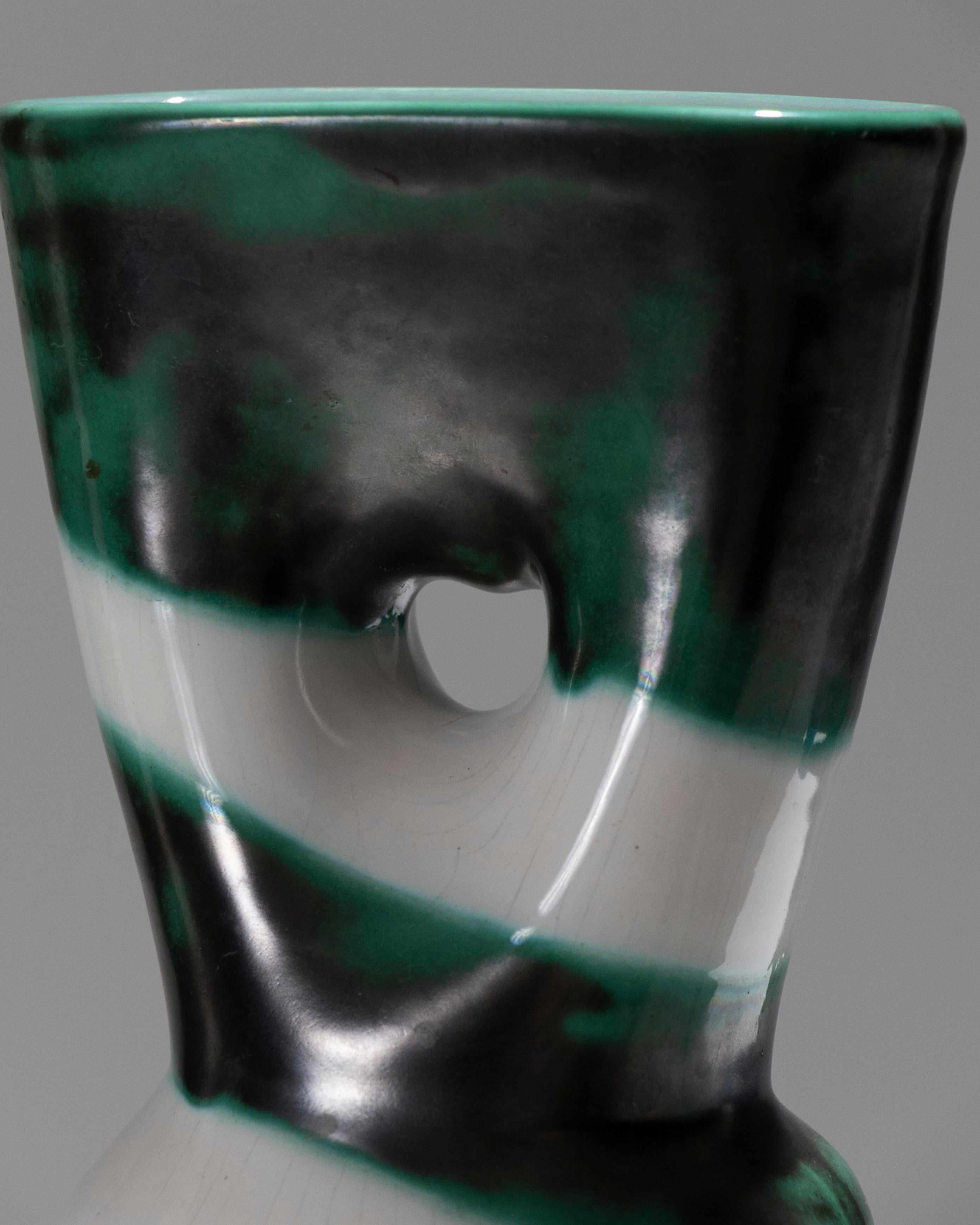 Vaso in ceramica a collo largo, Henri Milet, anni '60 in vendita 1
