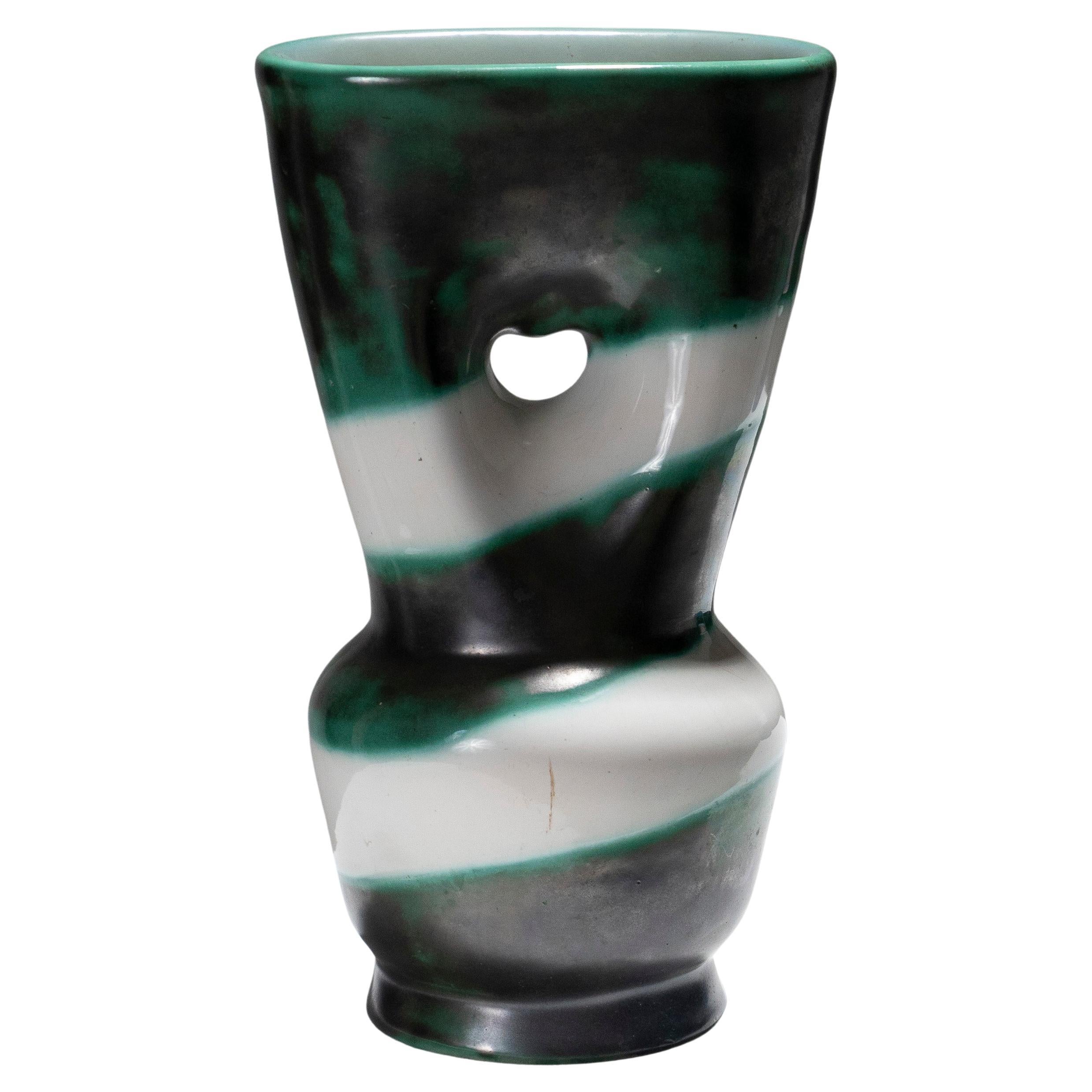 Ceramic Vase with Wide Neck, Henri Milet, 1960s
