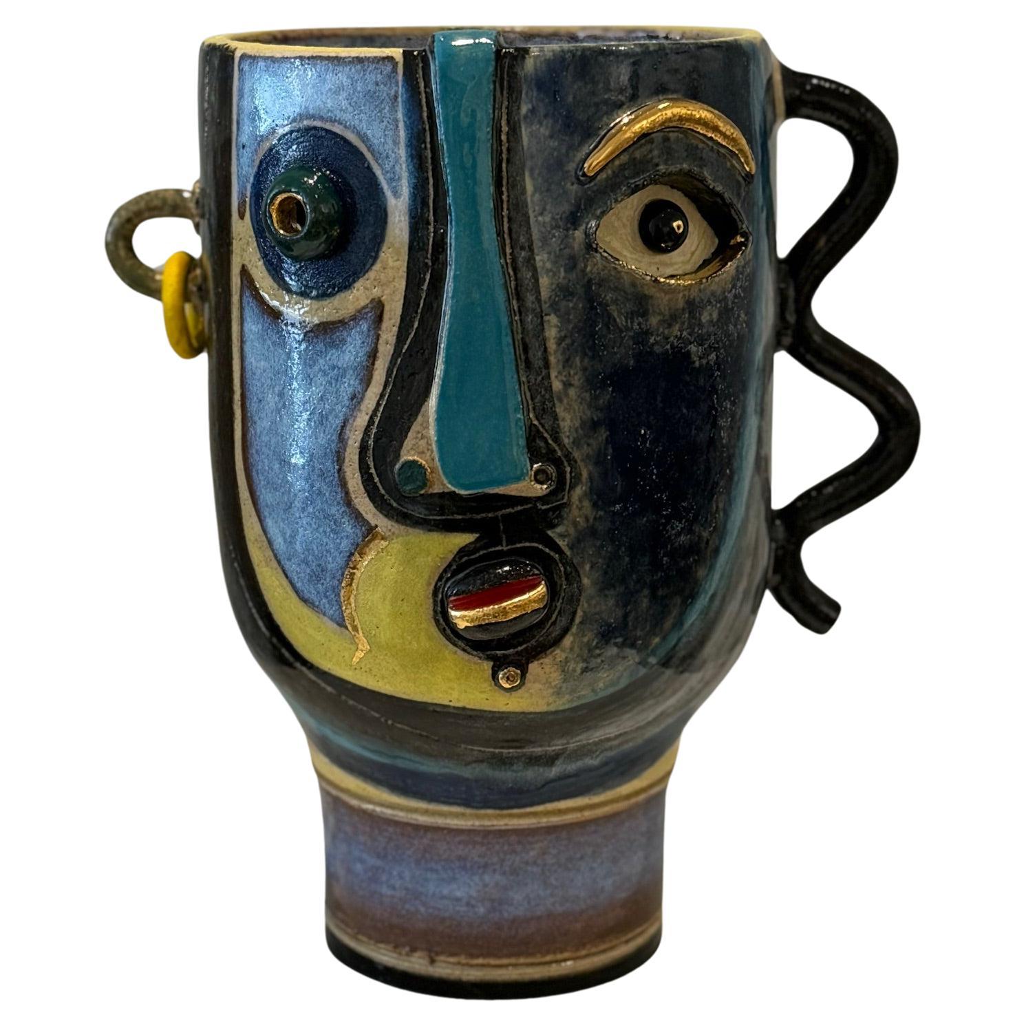 Ceramic Vase "Yoko" One of a kind Signed by French Ceramist DALO