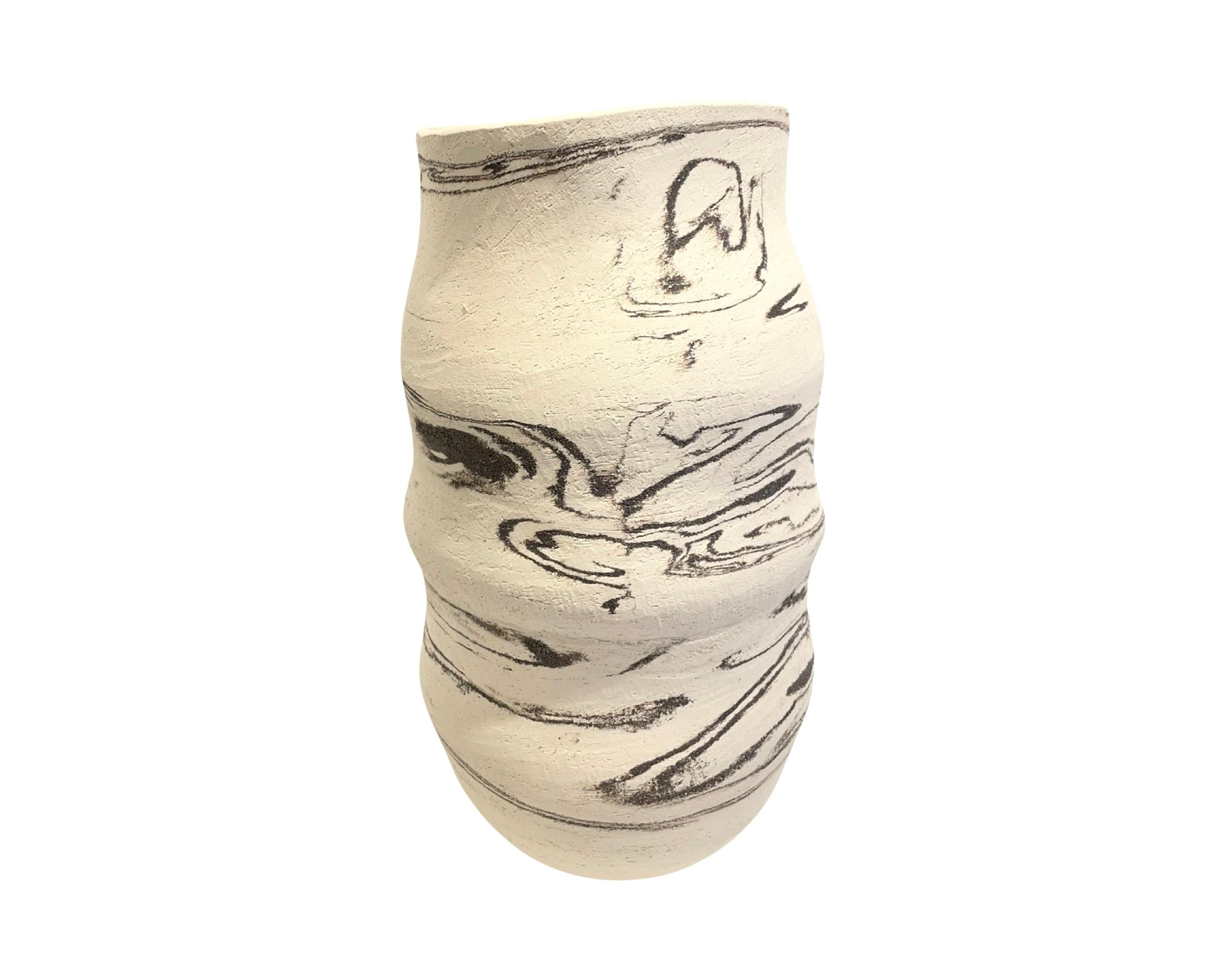 Fired Ceramic Vessel Blend #2 Handbuilt in Istanbul, Contemporary Pottery Home Decor  For Sale
