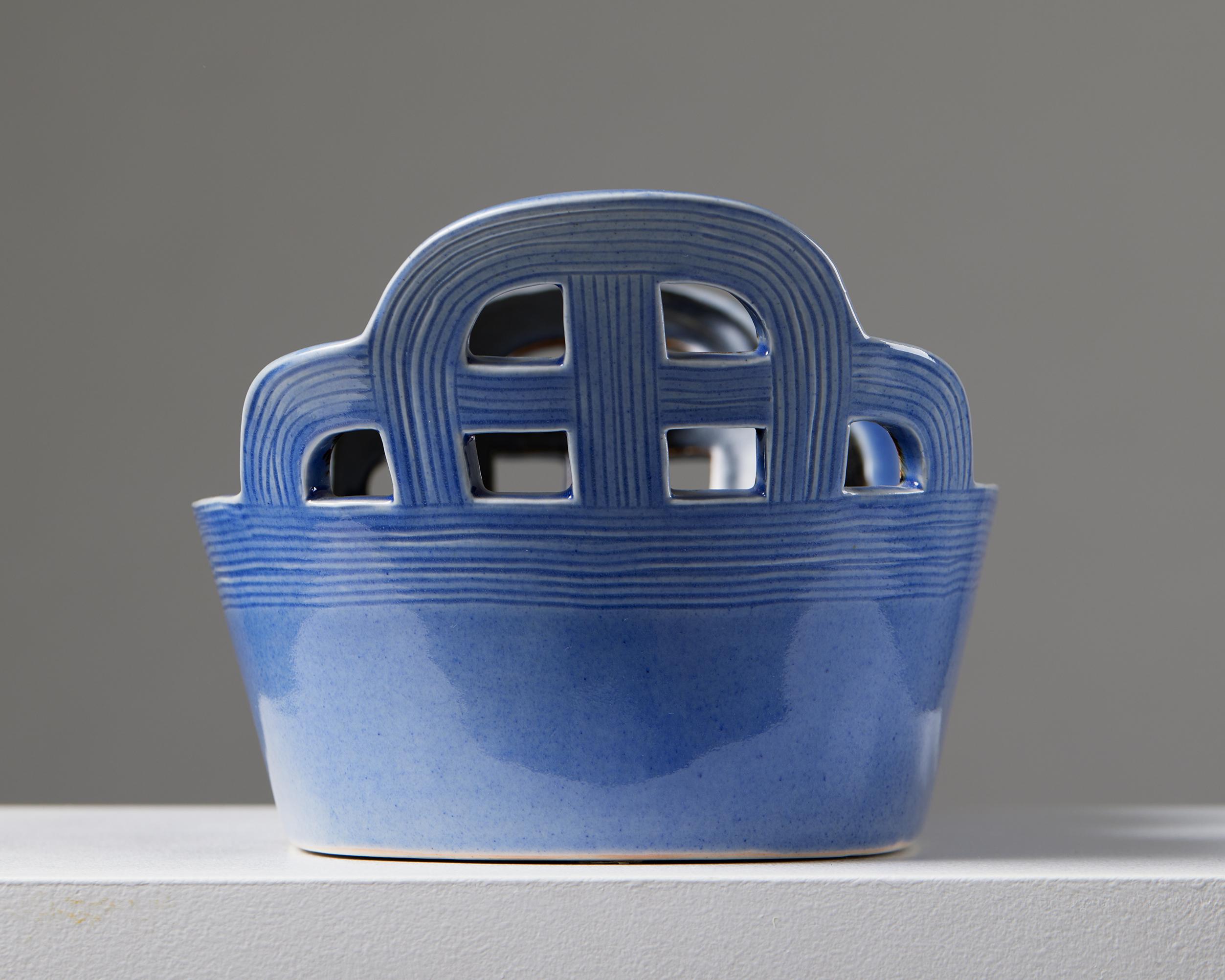 Ceramic Vessel by Signe Persson-Melin for Höganäs, Sweden, 1990 In Good Condition For Sale In Stockholm, SE