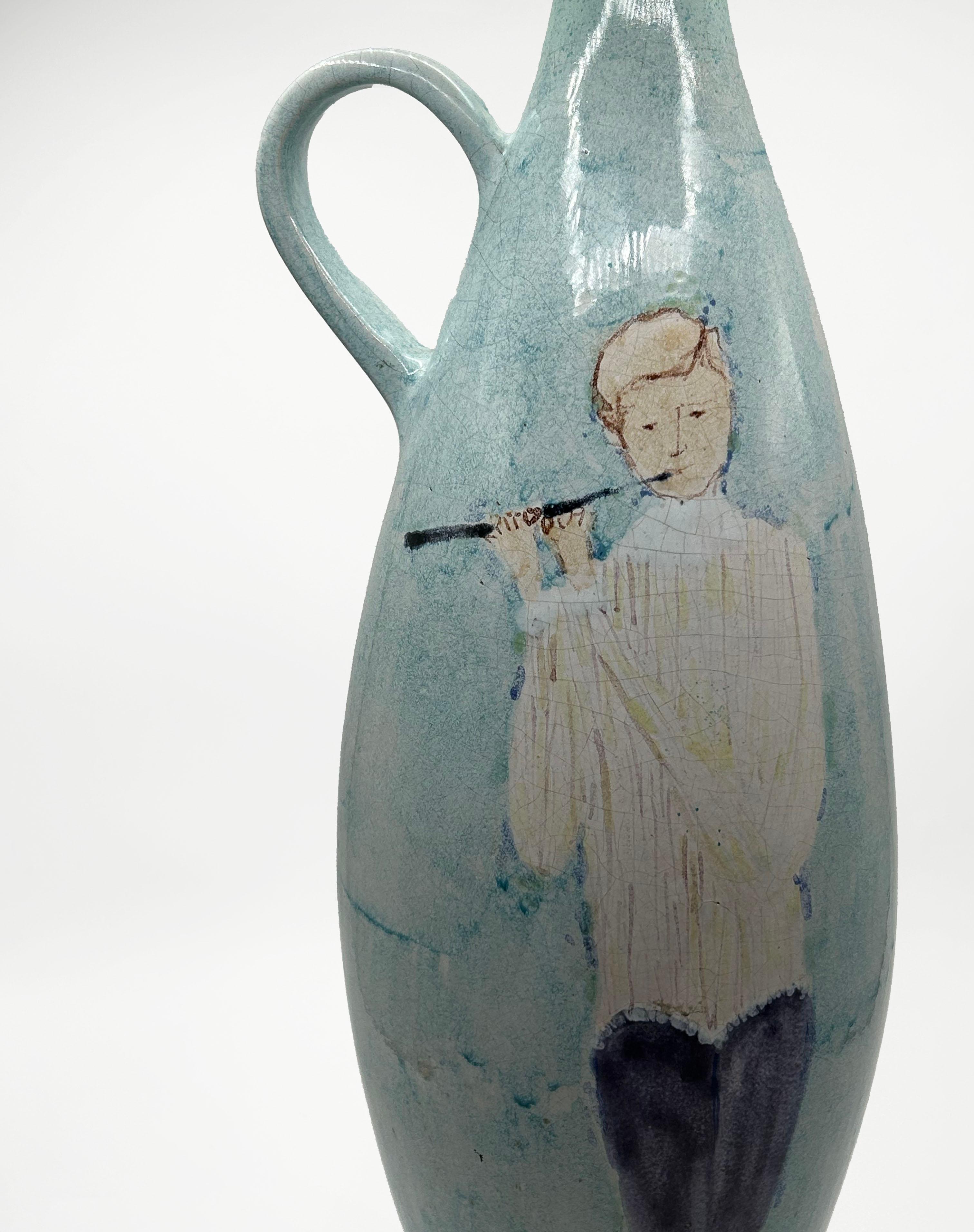 Fait main Vase en céramique de l'artiste Mario Dario Grandi en vente