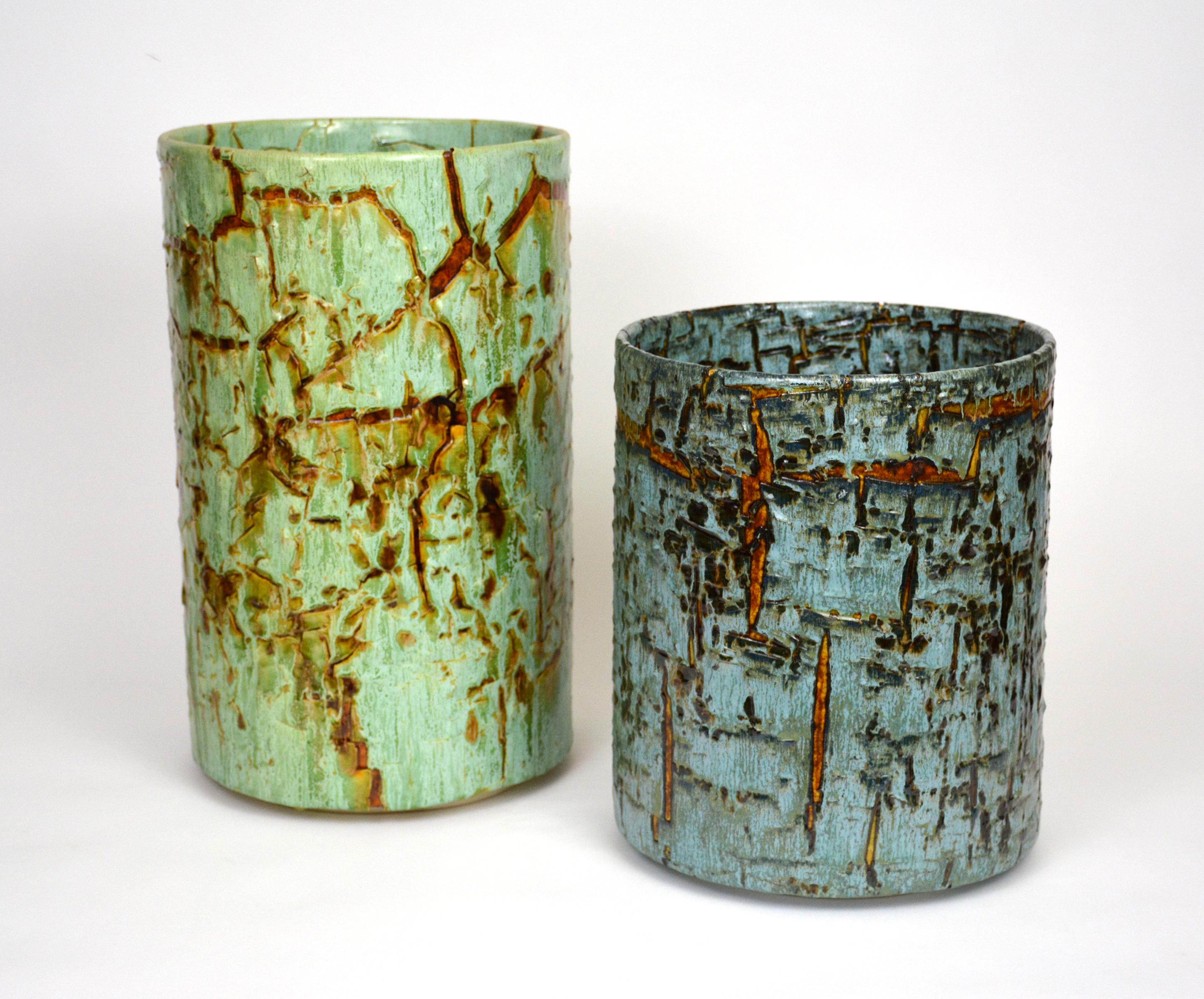 Ceramic Vessel by William Edwards  Cylinder Sculpture  For Sale 5