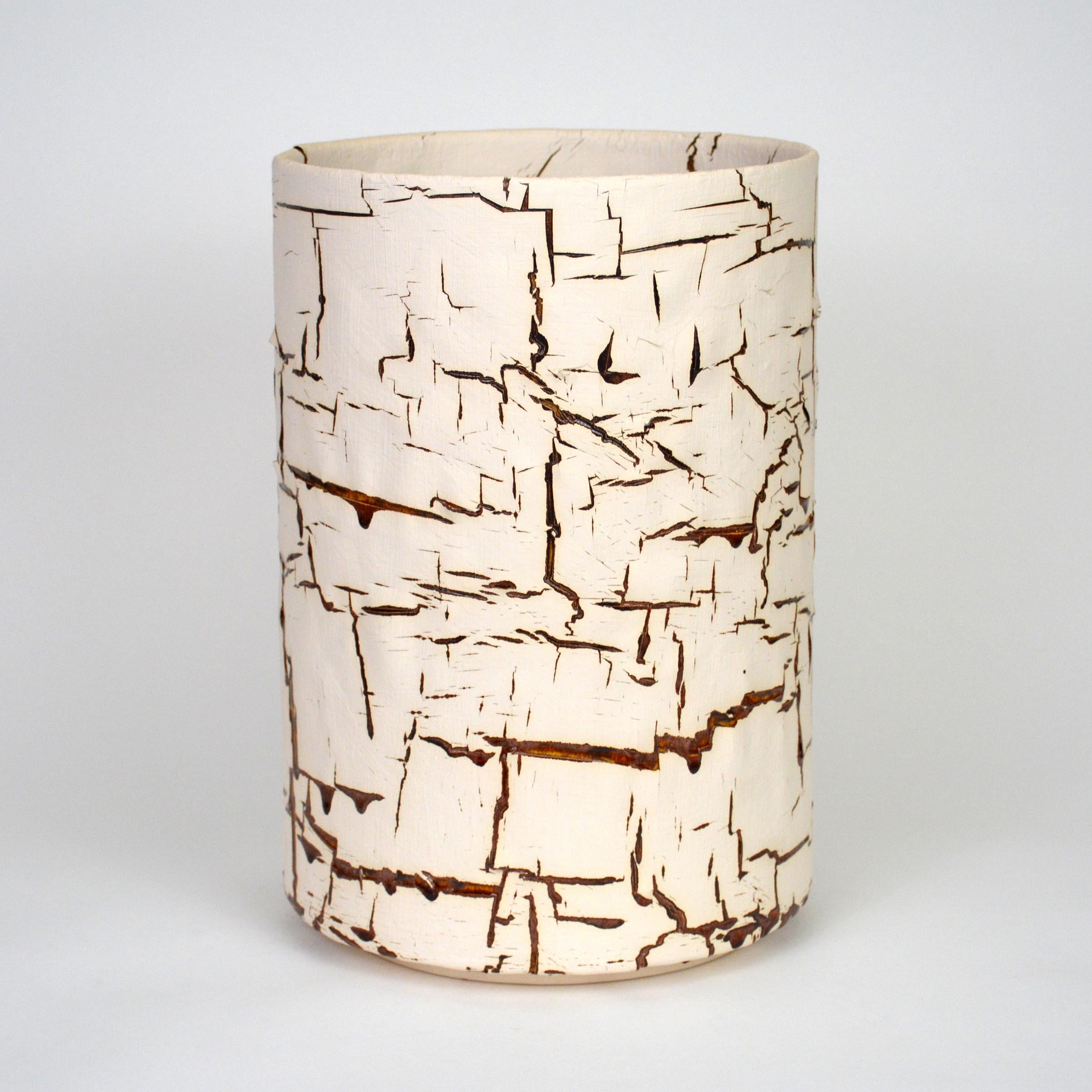 Keramikgefäß von William Edwards  Zylinderskulptur  (amerikanisch) im Angebot