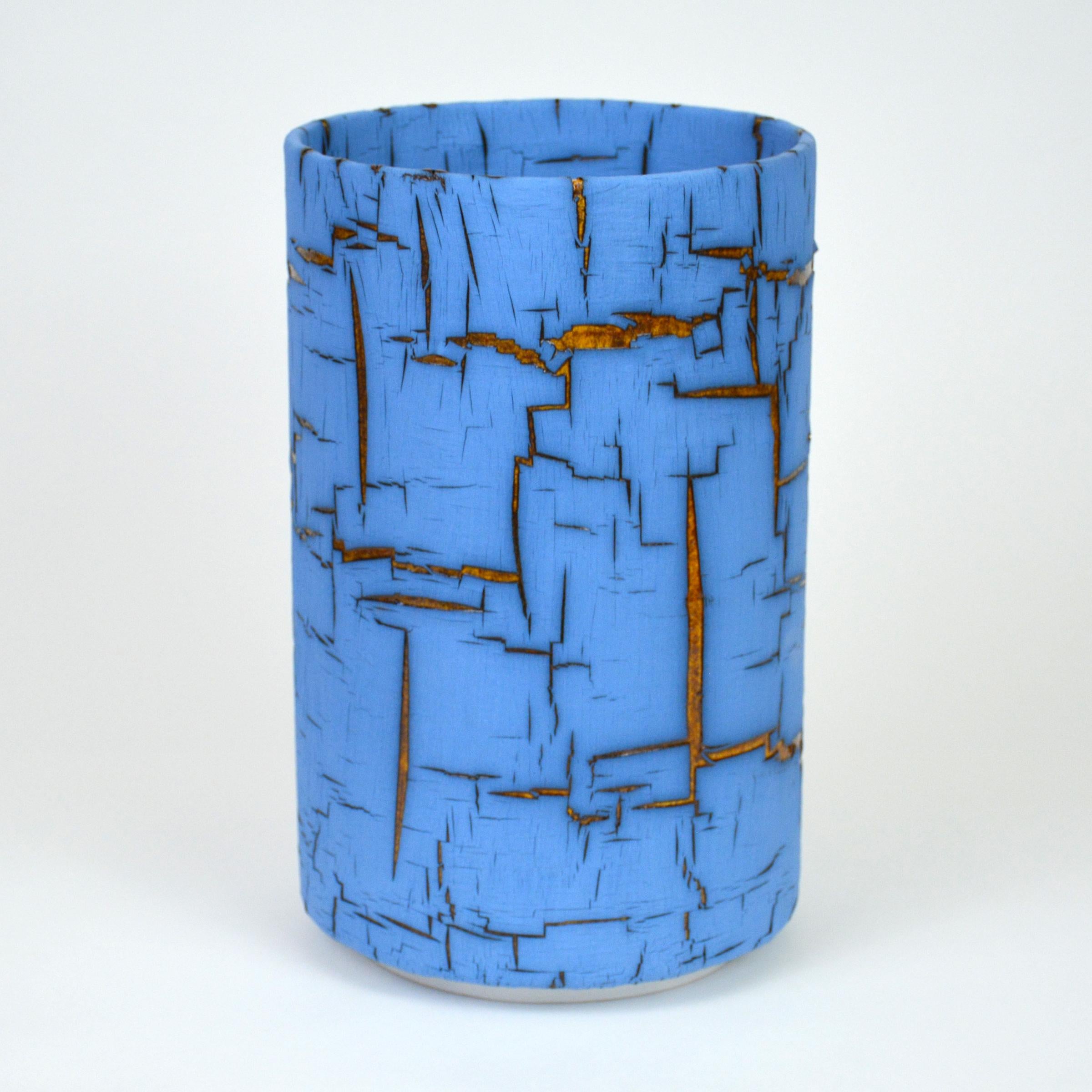 American Ceramic Vessel  Cylinder Sculpture  by William Edwards  For Sale