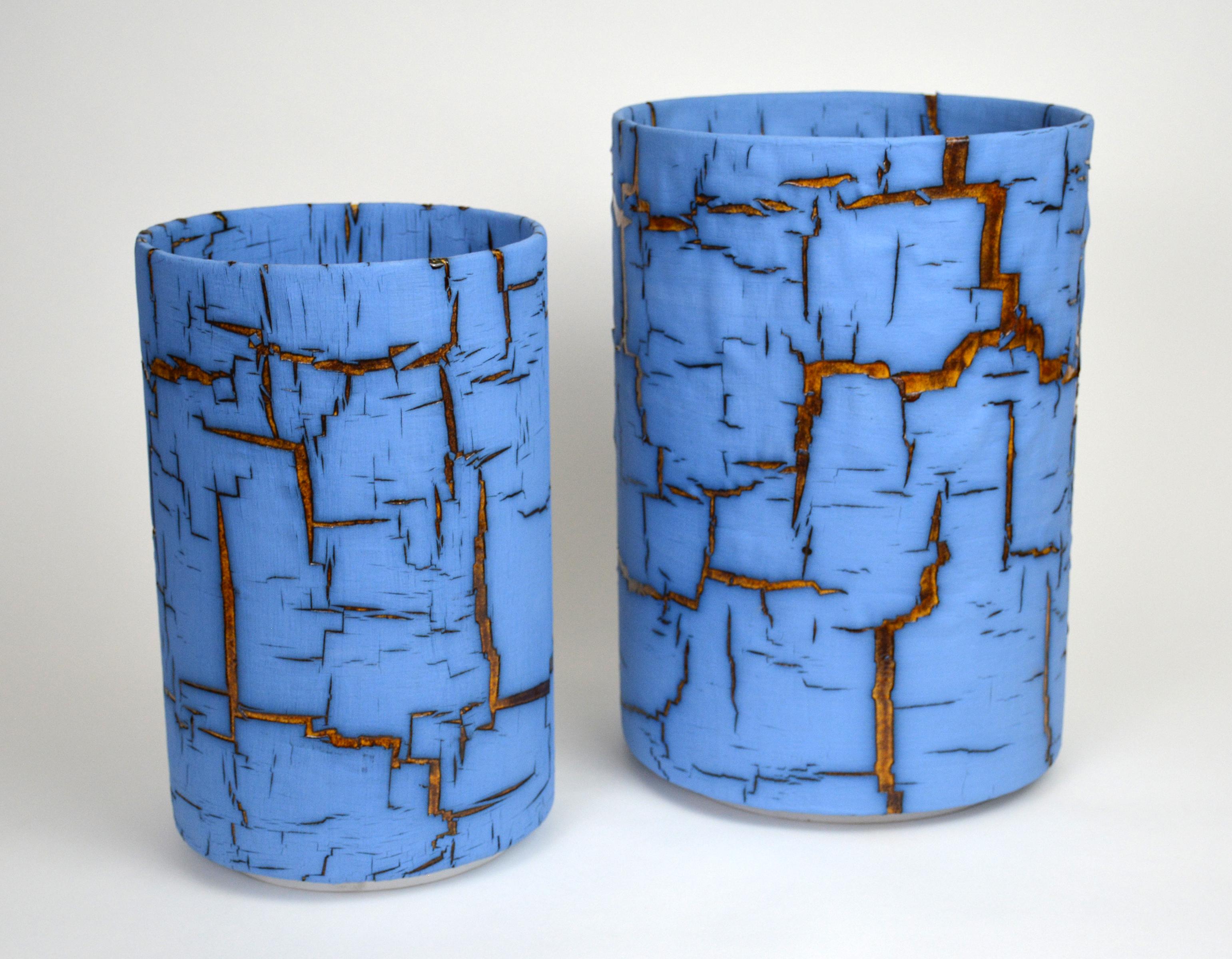 Ceramic Vessel  Cylinder Sculpture  by William Edwards  For Sale 1