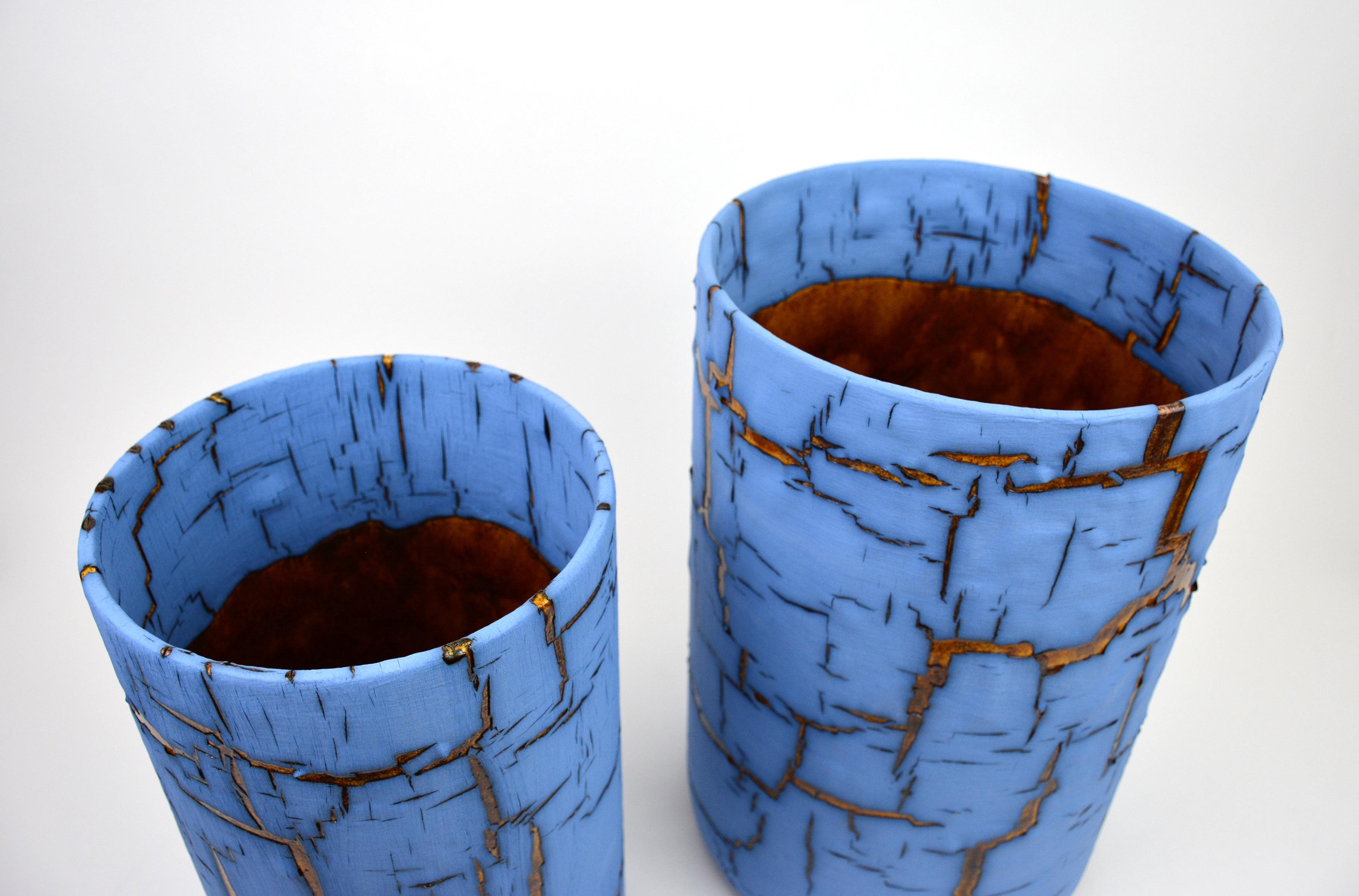 Ceramic Vessel  Cylinder Sculpture  by William Edwards  For Sale 2