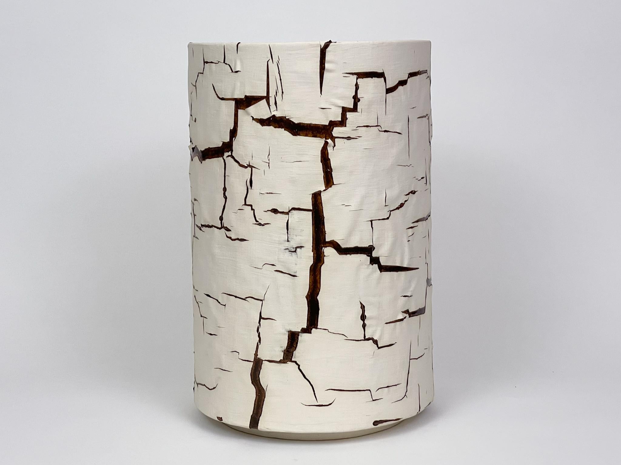 Keramikgefäß-Zylinder-Skulptur von William Edwards   (amerikanisch) im Angebot