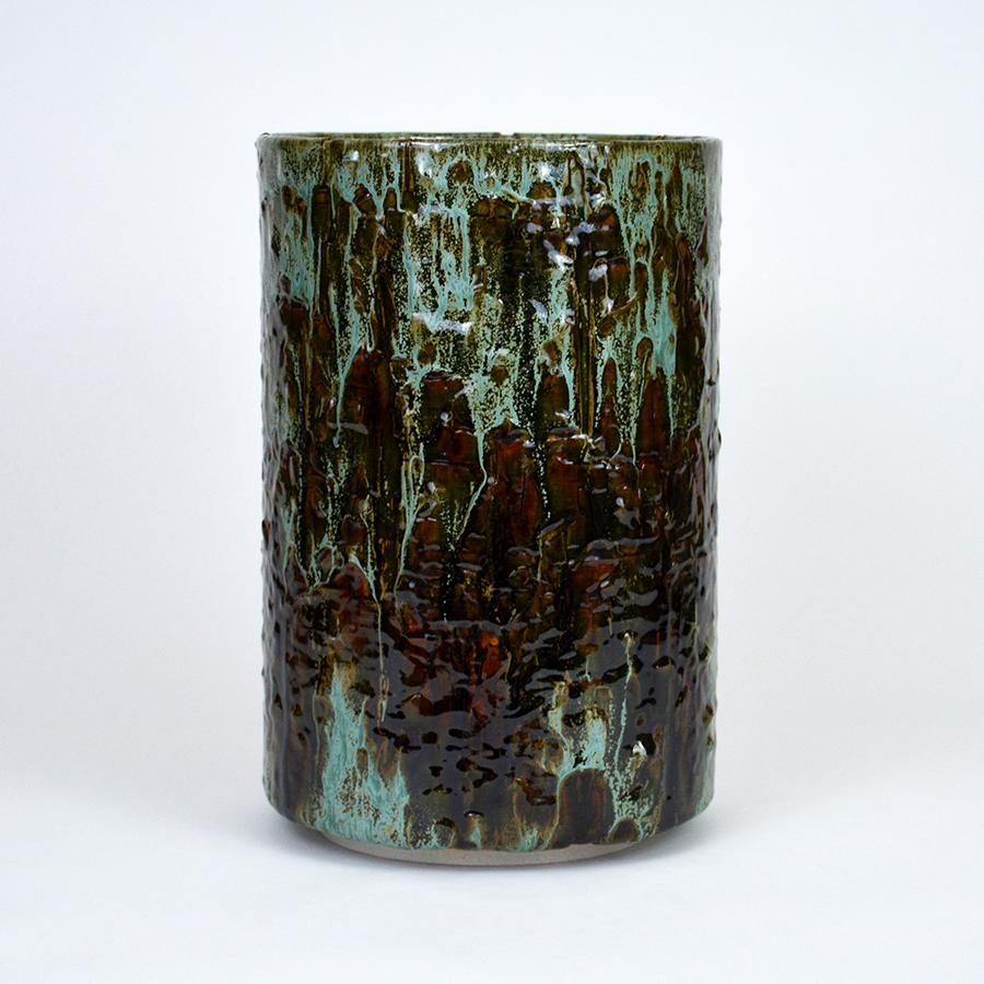 Keramikgefäß-Zylinder-Skulptur von William Edwards    (amerikanisch) im Angebot