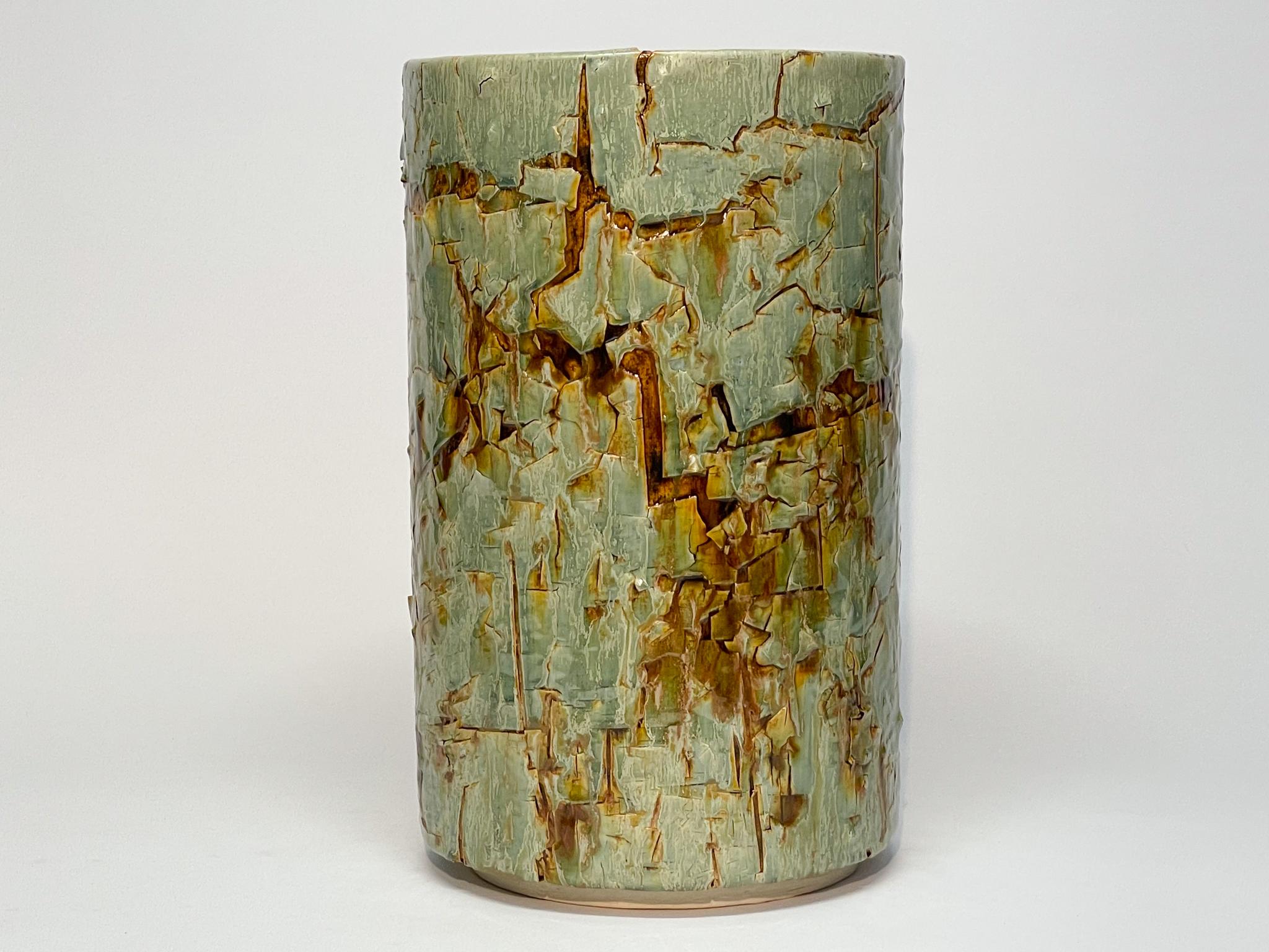 Keramikgefäß-Zylinder-Skulptur von William Edwards    im Zustand „Neu“ im Angebot in Moreno Valley, CA