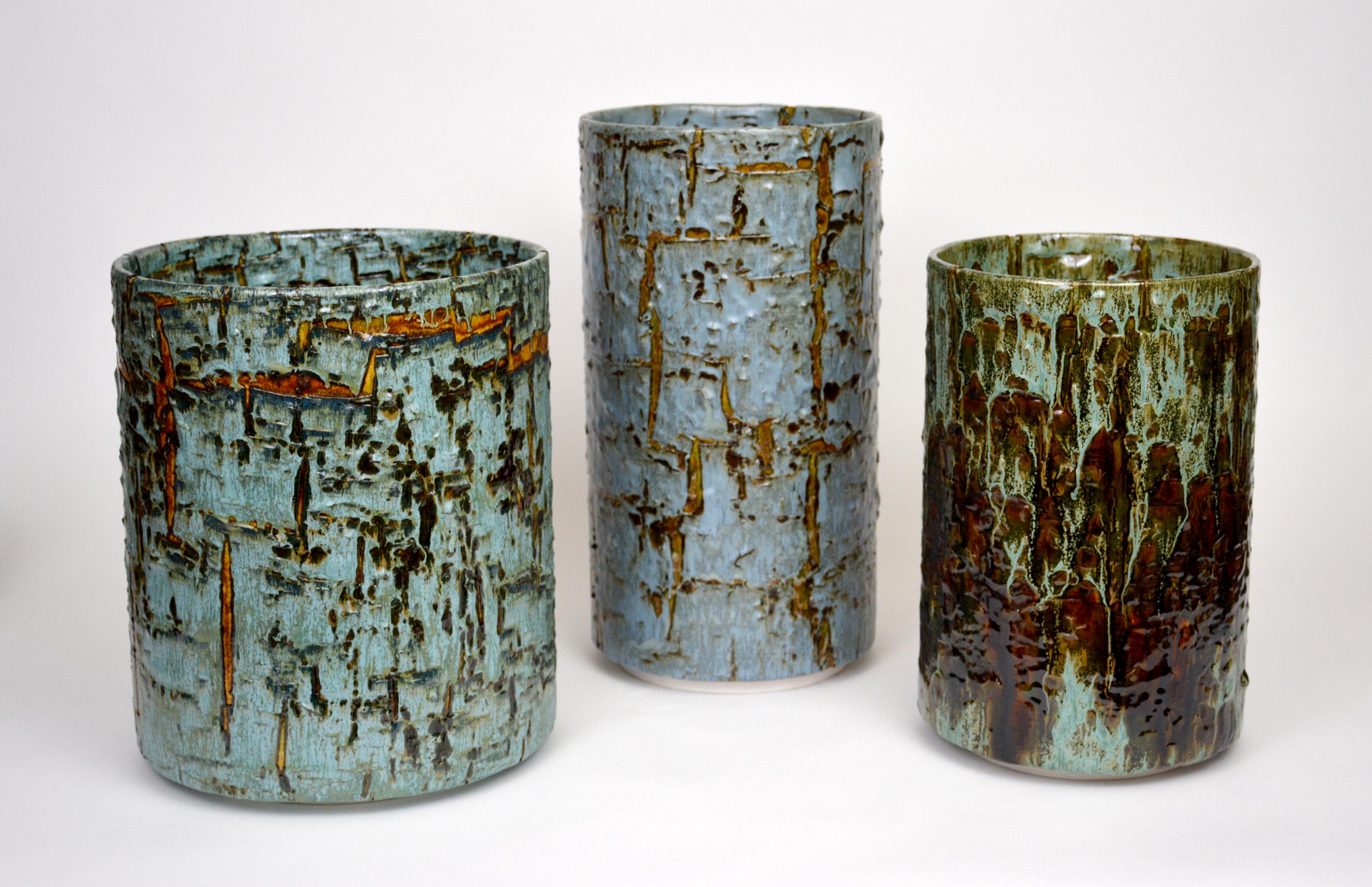 Keramikgefäß-Zylinder-Skulptur von William Edwards    (21. Jahrhundert und zeitgenössisch) im Angebot