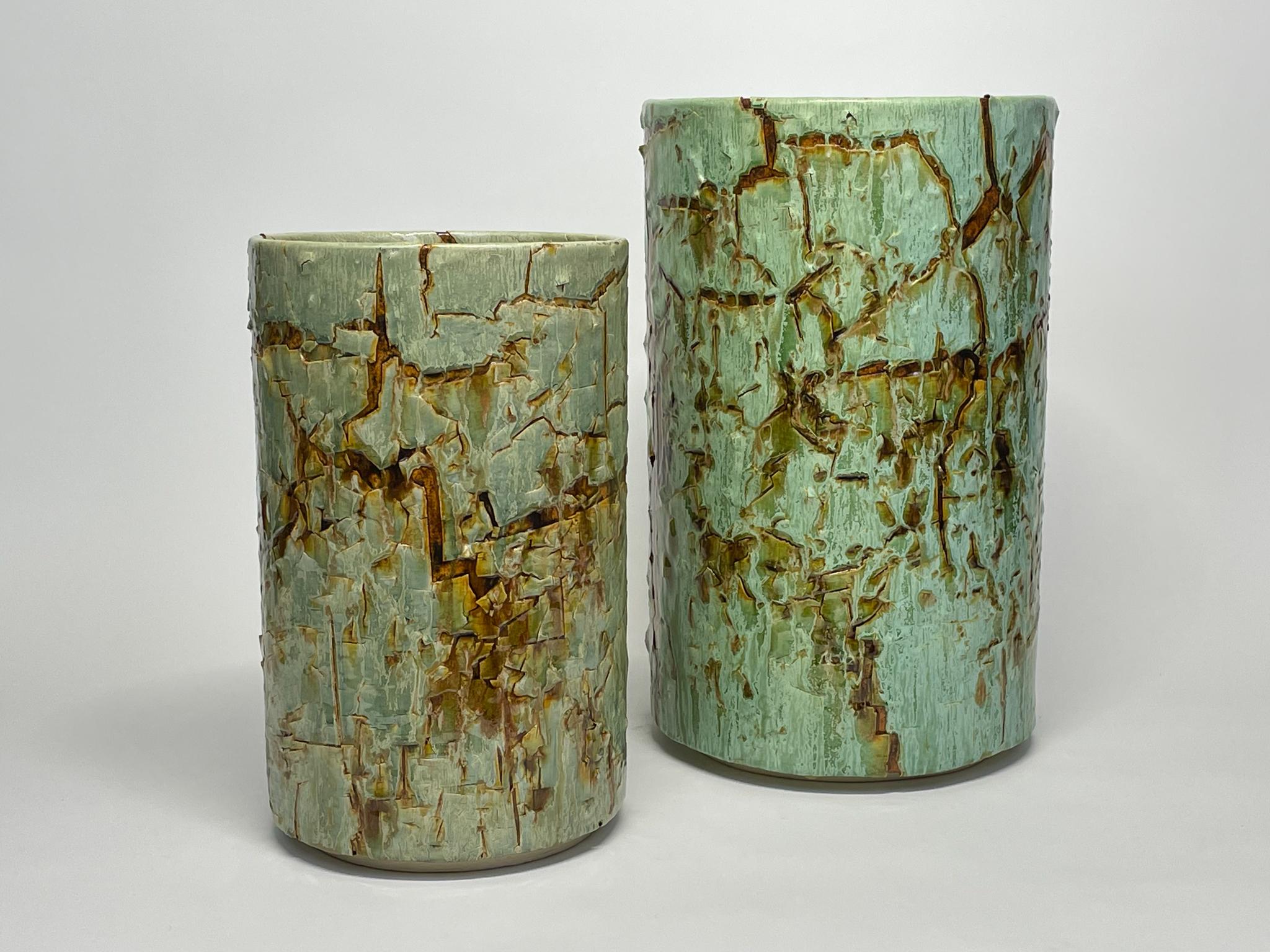 Ceramic Vessel Cylinder Sculpture by William Edwards    For Sale 3