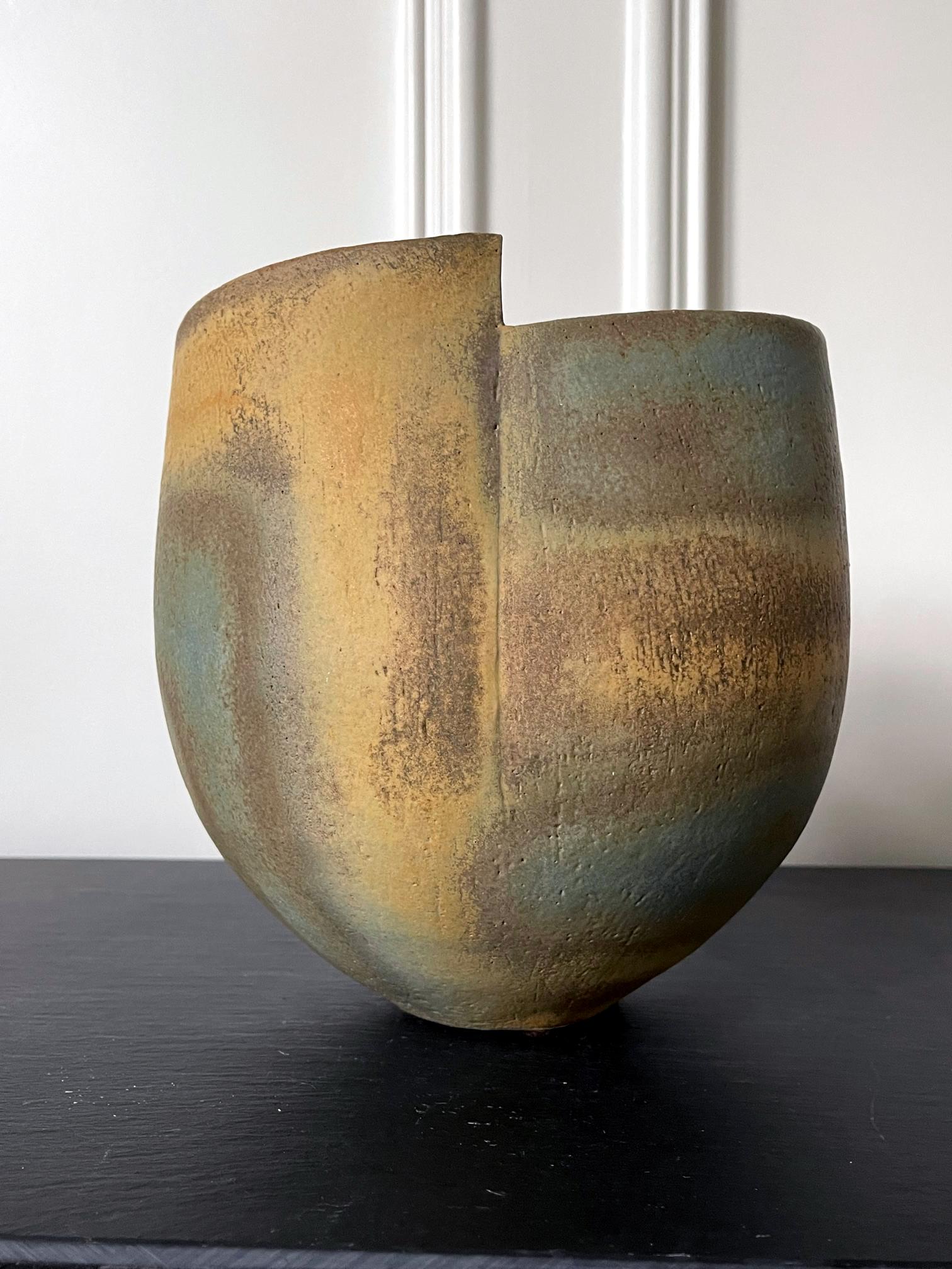 20th Century Ceramic Vessel Vase by British Studio Potter John Ward For Sale