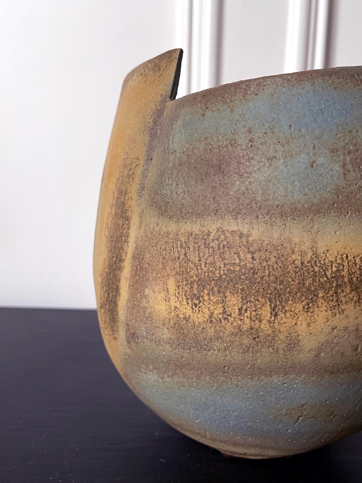 Ceramic Vessel Vase by British Studio Potter John Ward For Sale 2