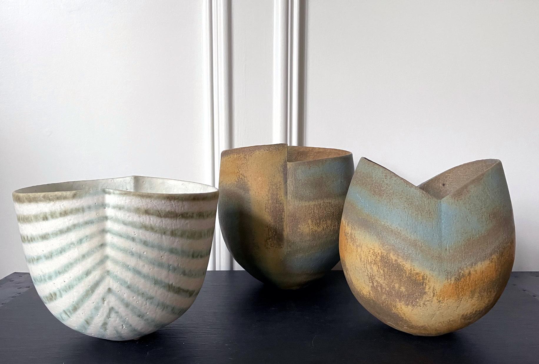 Ceramic Vessel Vase by British Studio Potter John Ward For Sale 7