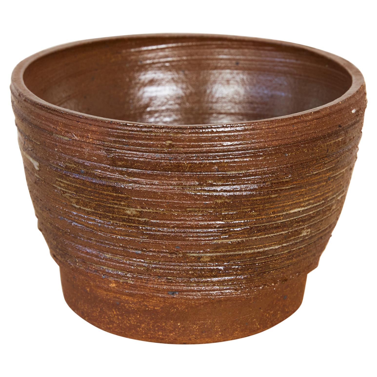 Ceramic Vessel with Incised Striated Pattern